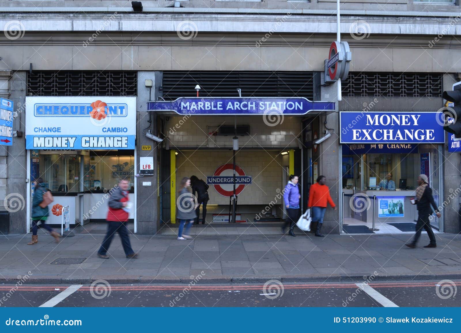 London Marble Arch Underground Station Entrance Editorial