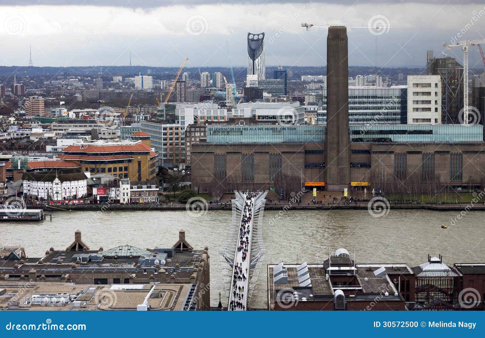 London Panorama Wth Tate Modern Editorial Image - Image of view, paul ...