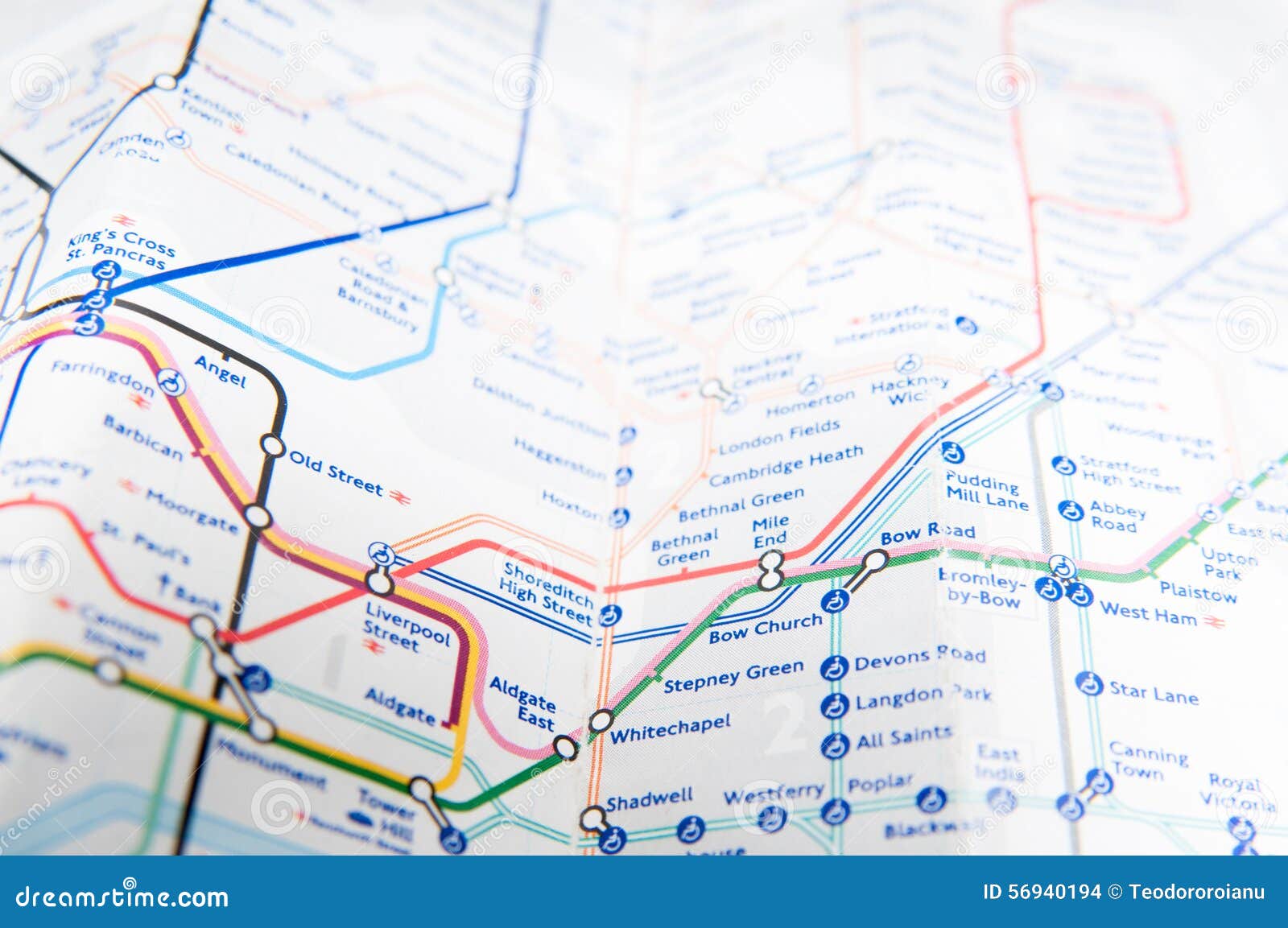 London Subway Map Detail 56940194 