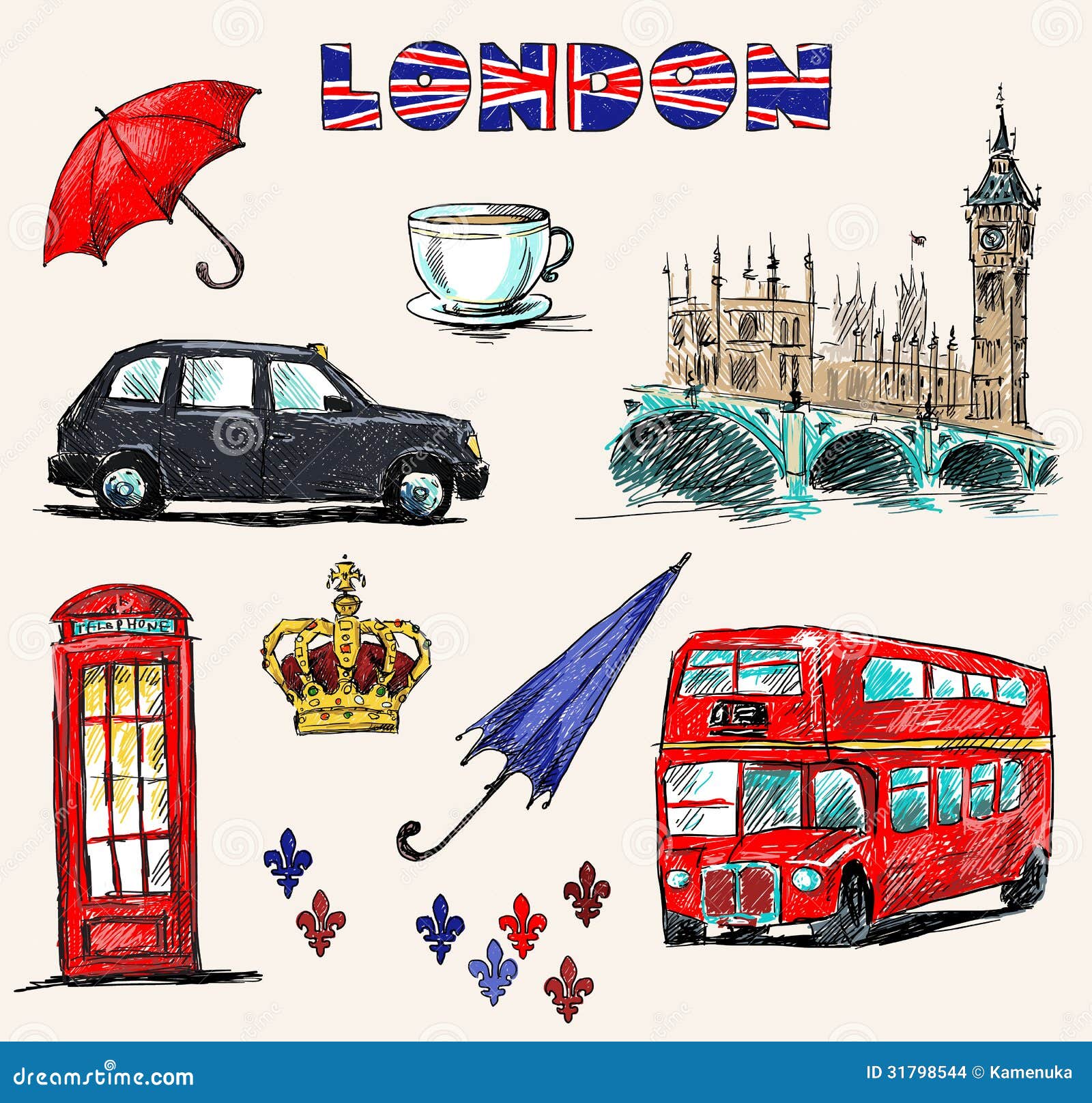 tumblr travel drawings London Set Image Stock  Drawings. Of Symbols. Images