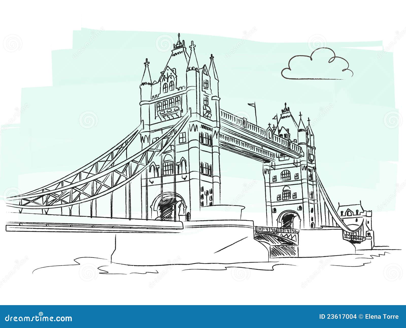 Buy Prints of Tower Bridge Drawing - Cityscape Art