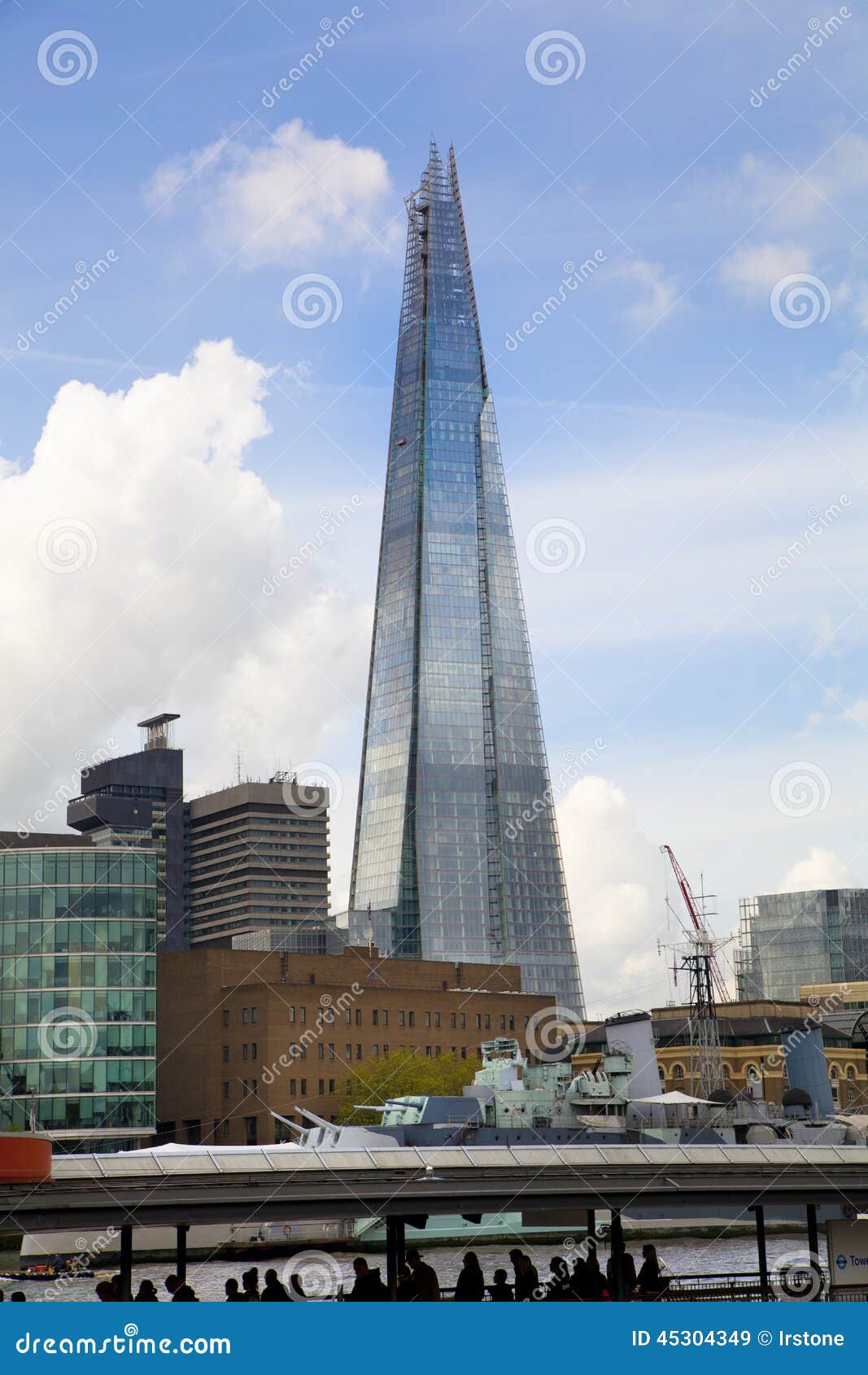 LONDON, UK - APRIL 24, 2014: Shard of Glass on the River Thames ...