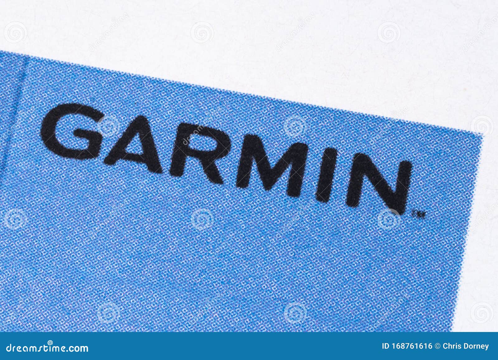 Garmin Logo editorial photo. of emblem, detail - 168761616