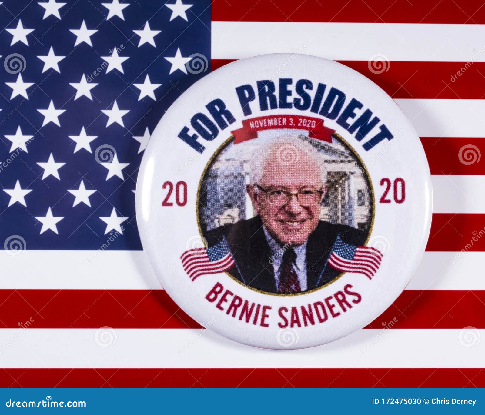 Bernie Sanders for Pressident 2020 USA Vote Pin Badge Medal Campaign Brooch. 