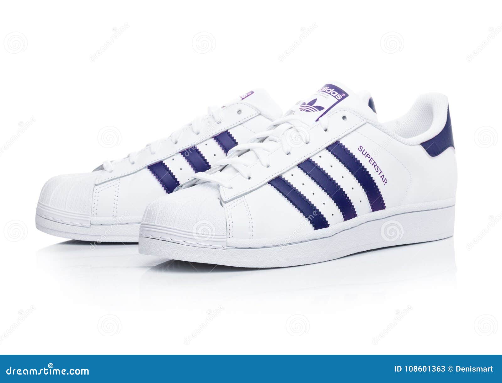 LONDON, UK - JANUARY 24, 2018: Adidas Originals Superstar Blue Shoes on ...