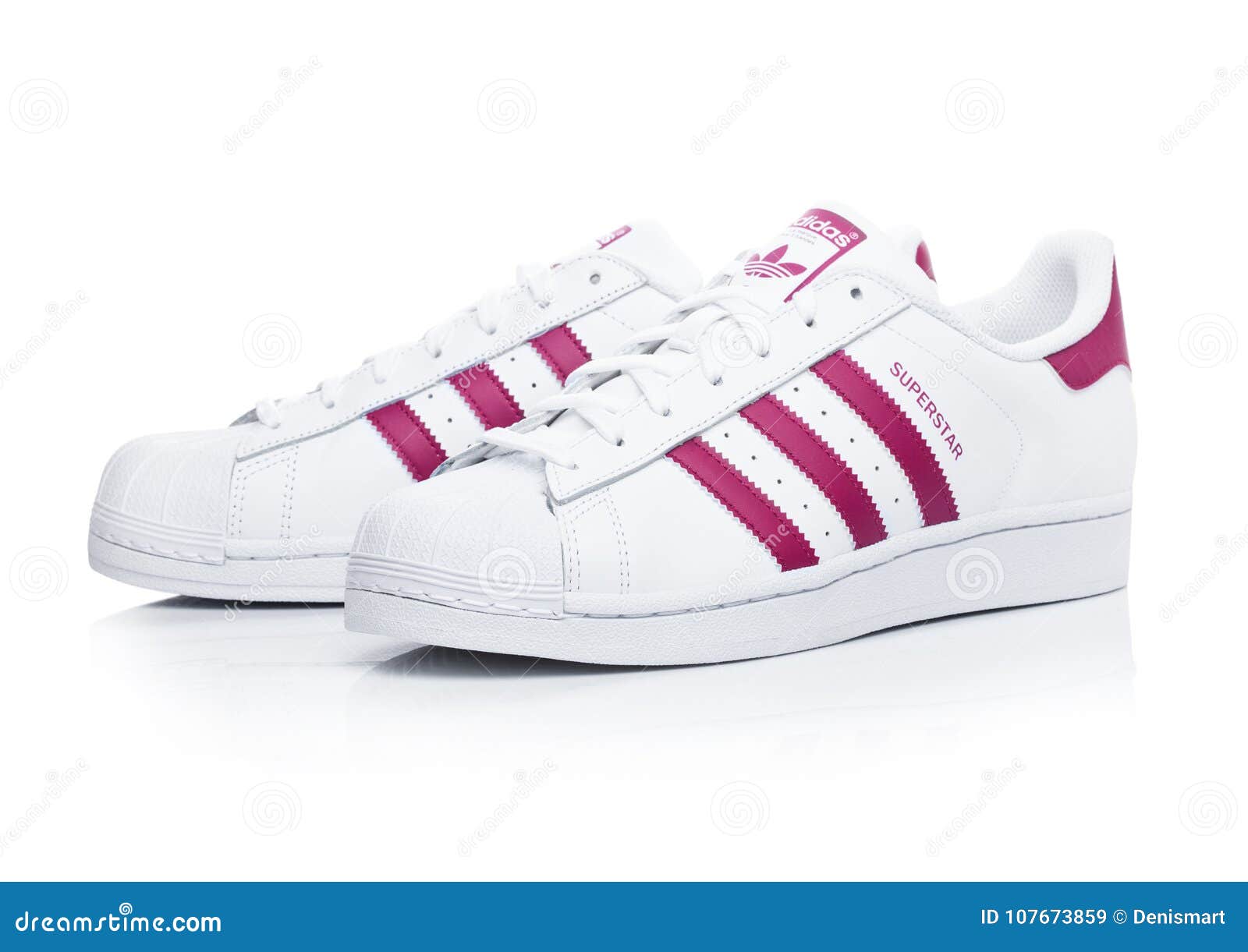 LONDON, UK - JANUARY 12, 2018: Adidas Originals Superstar Red Shoes on Multinational Corporation that Designs and Man Editorial Image - Image of product, black: 107673859