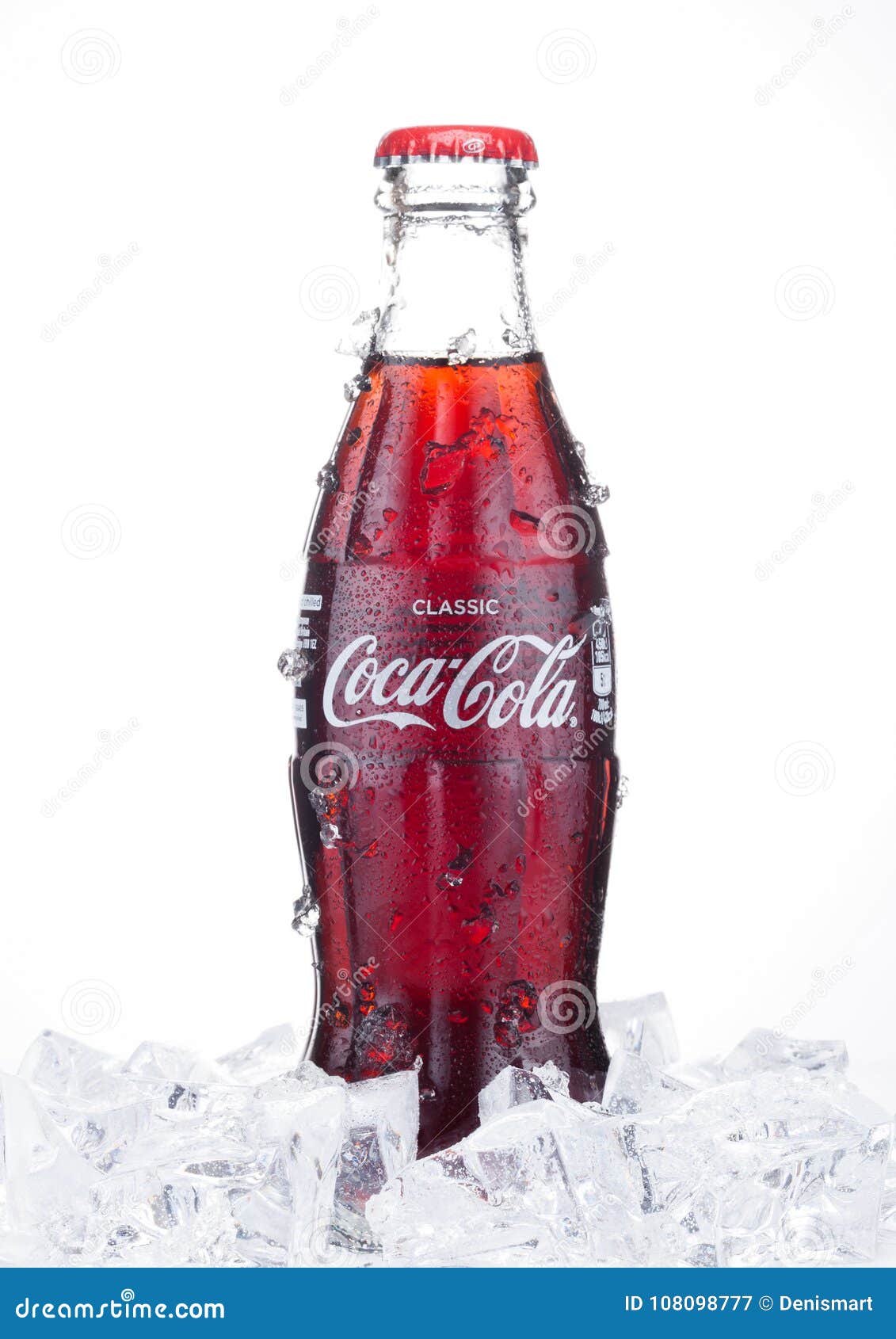 LONDON, UK - JANUARY 20, 2018: Cold Glass Bottle of Coca Cola Drink with  Ice and Dew on White. the Drink is Produced and Manufact Editorial  Photography - Image of beverage, cola: 108098777