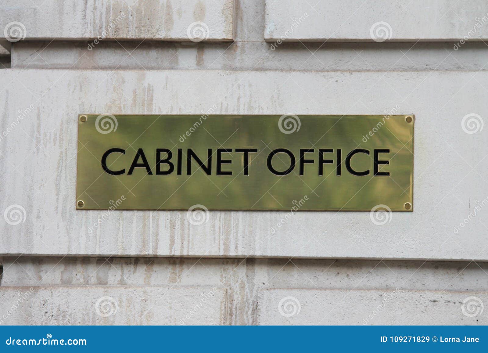 London, UK Janurary 28th. Brass Sign Outside the Office in