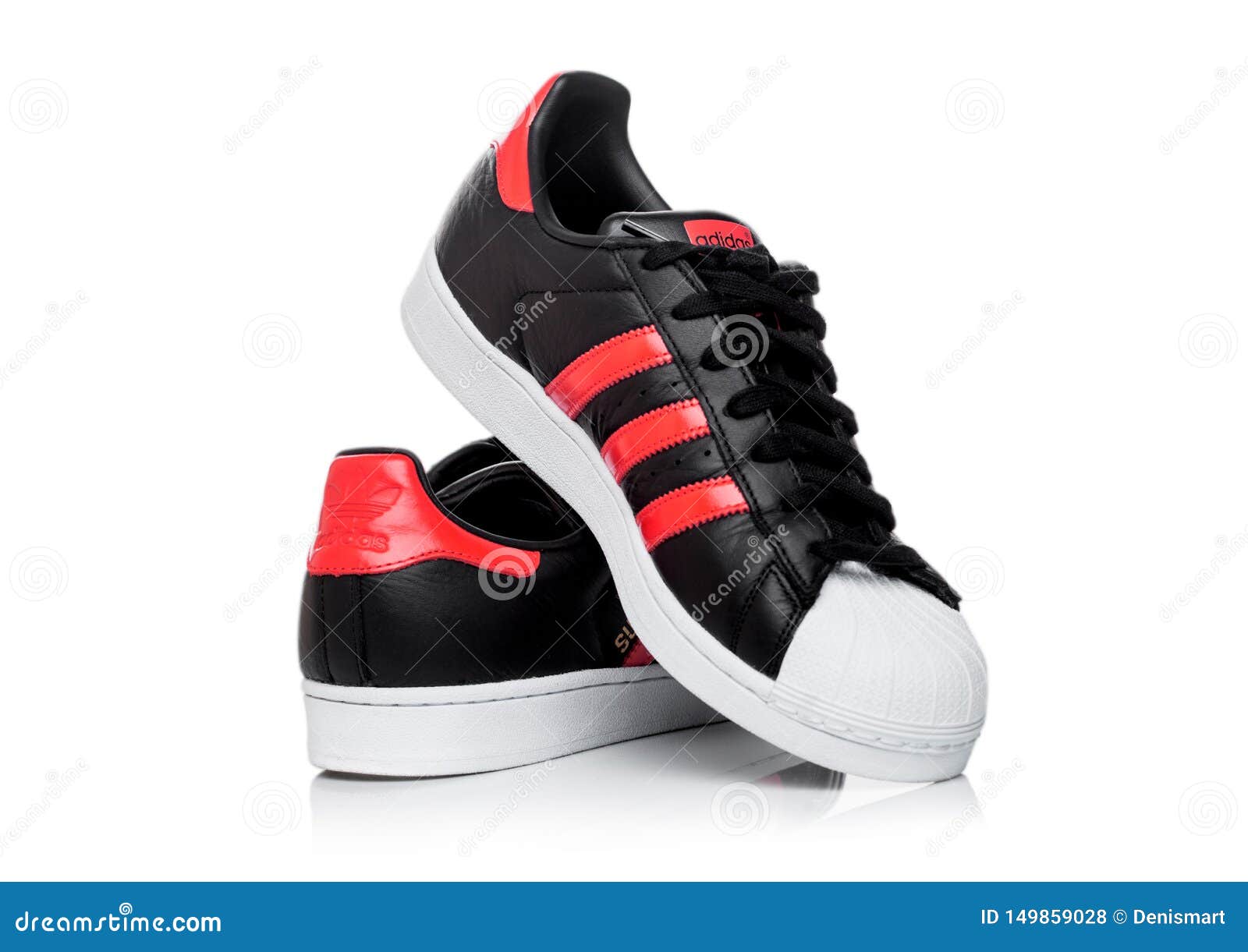 adidas black shoes with red stripes