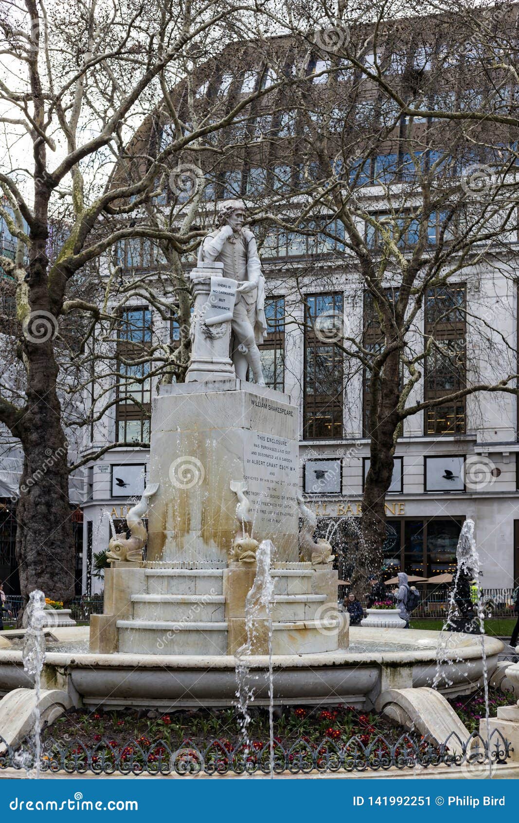 Statue of Shakespeare in Leicester Square London on March 11, 2019 ...