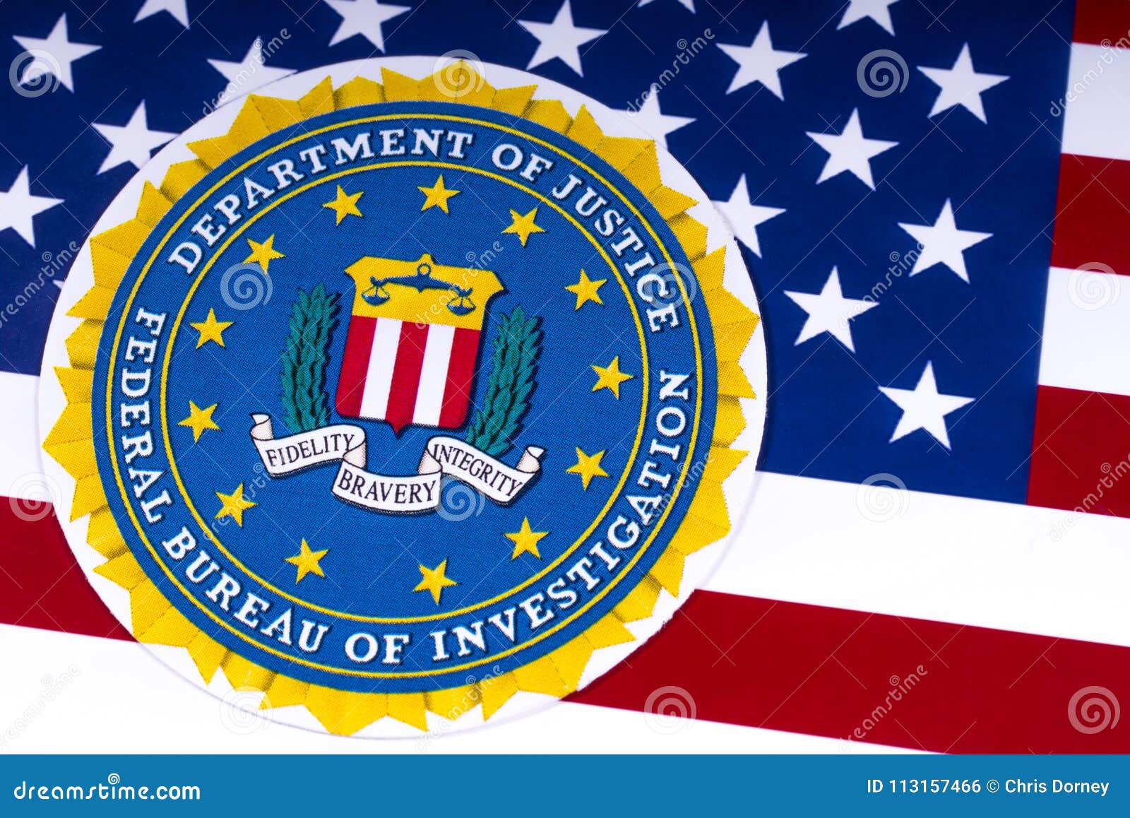 FBI Logo and the USA Flag editorial photo. Image of department - 113157466