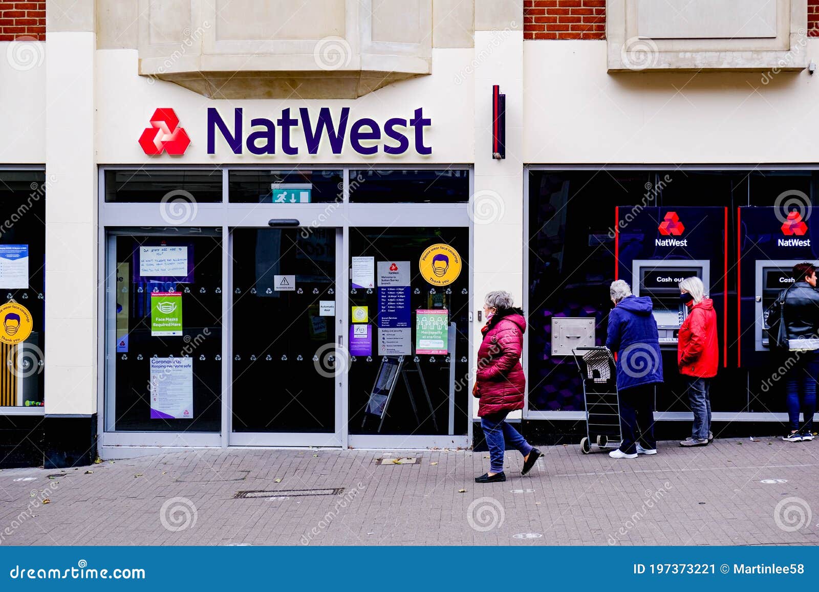 Customers Using Nat West Cash Point Machines Editorial Photo Image of life, national 197373221