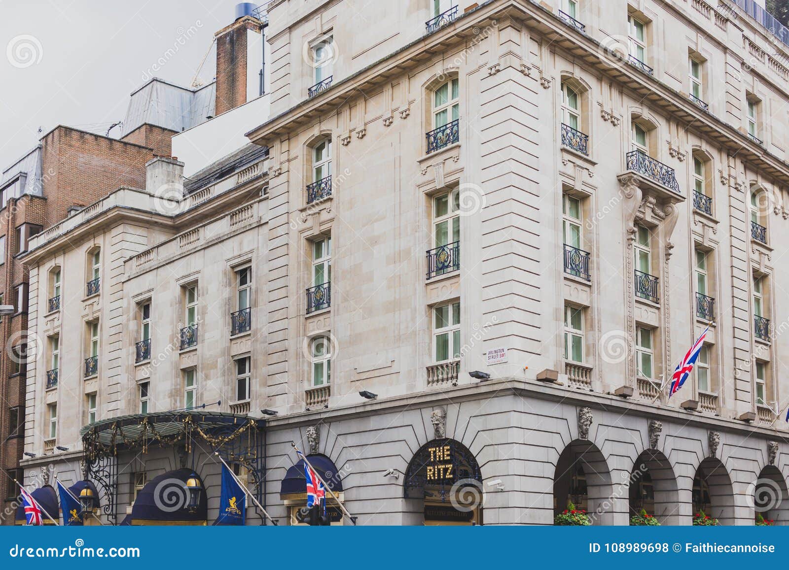 Exterior of the Ritz London Hotel Editorial Stock Photo - Image of ...