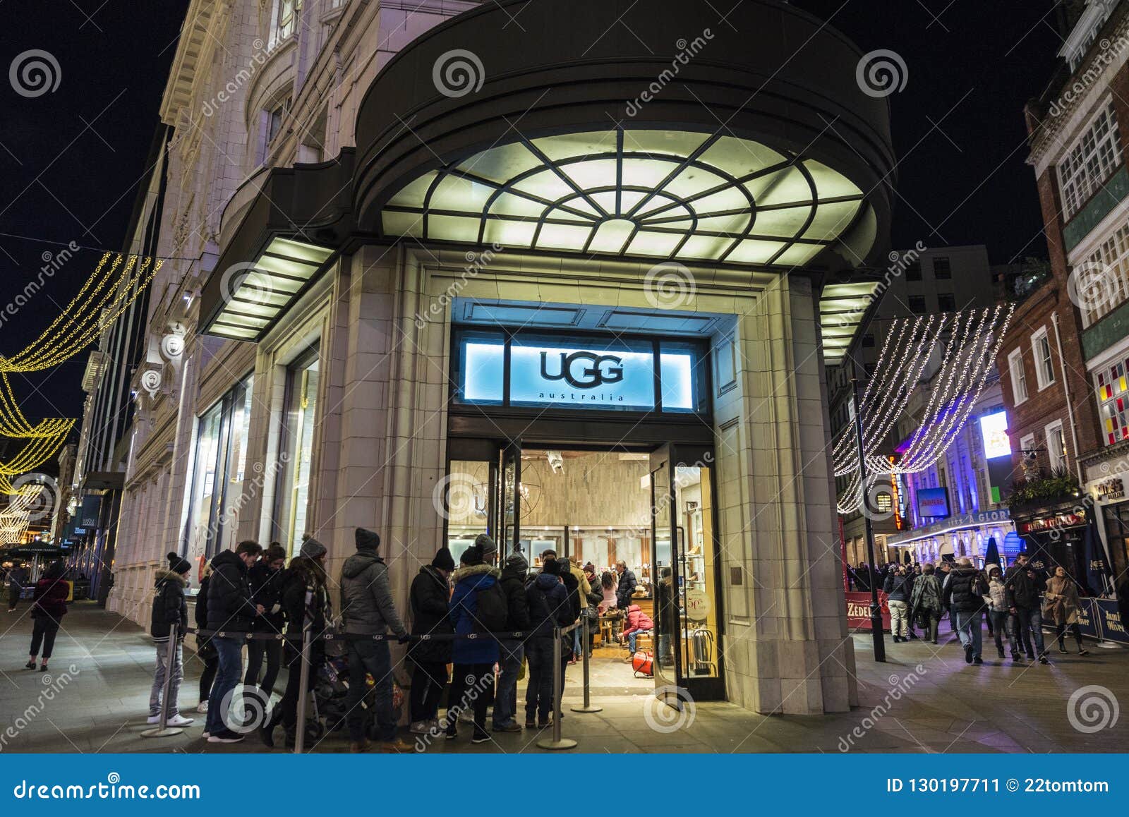 UGG Australia Shop at Night in London, England, United Kingdom ...