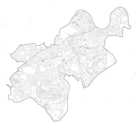 Satellite View of the London Boroughs, Map and Streets of Richmond upon