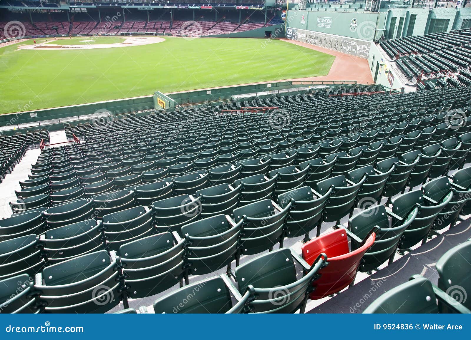 Lone Red Seat at Fenway Park in Boston, MA Editorial Photo - Image