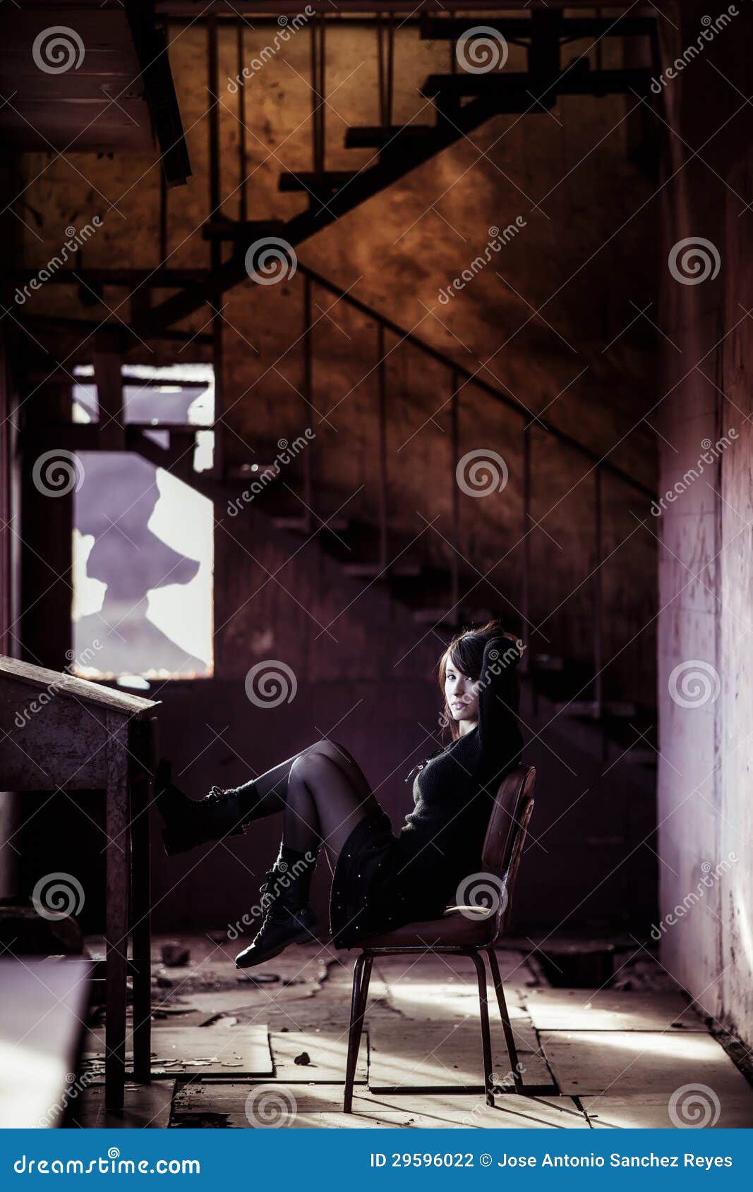 Lone woman portrait stock photo. Image of loneliness - 29596022