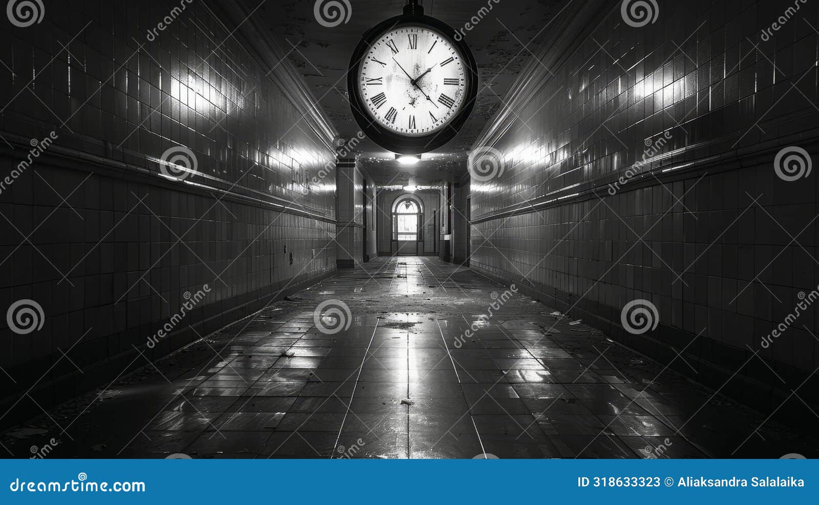 loneliness and time, the ticking clock echoes in the empty halls, a constant reminder of passing time and loneliness