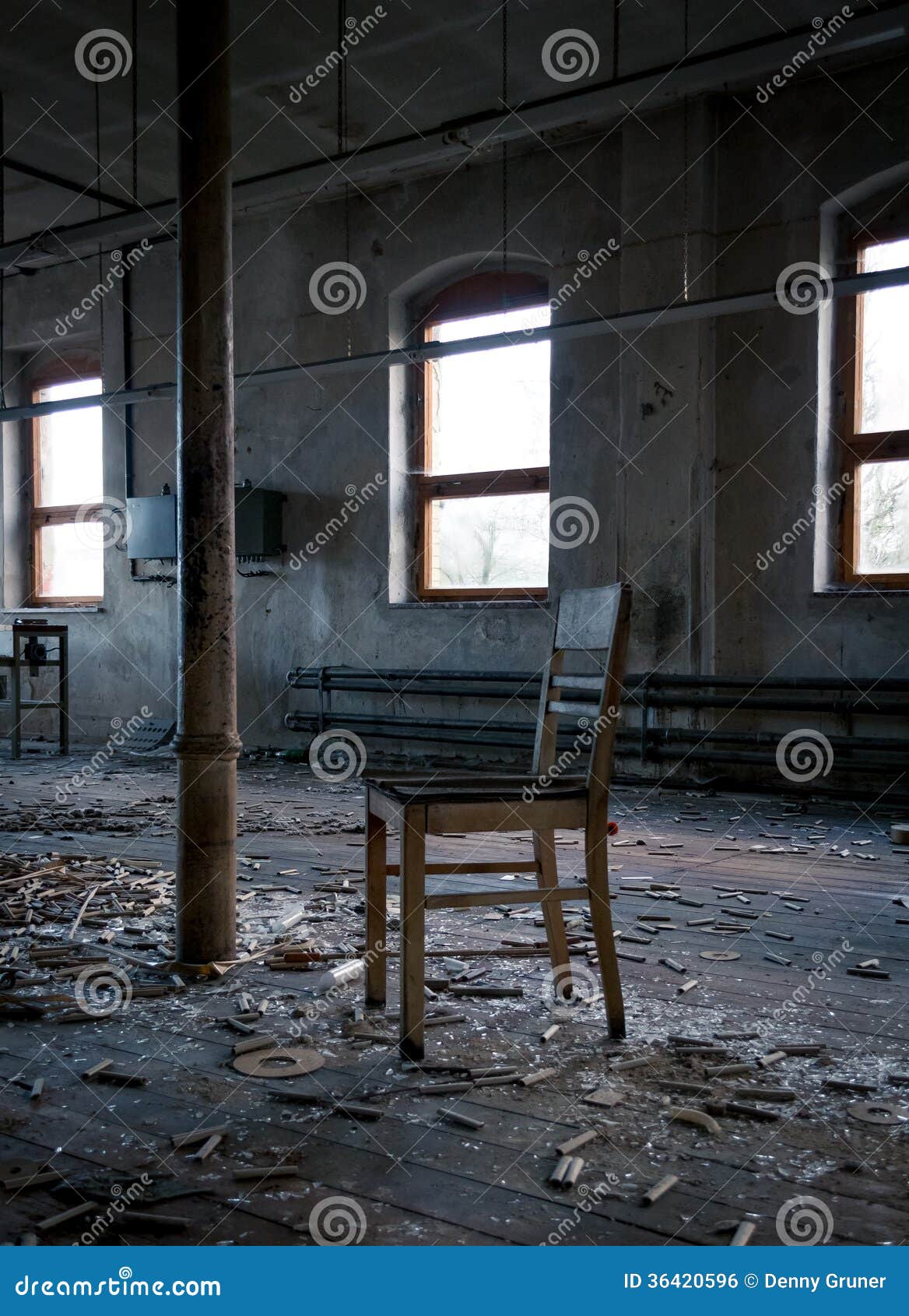 Lonely chair stock photo. Image of gloomy, chair, rustic 36420596