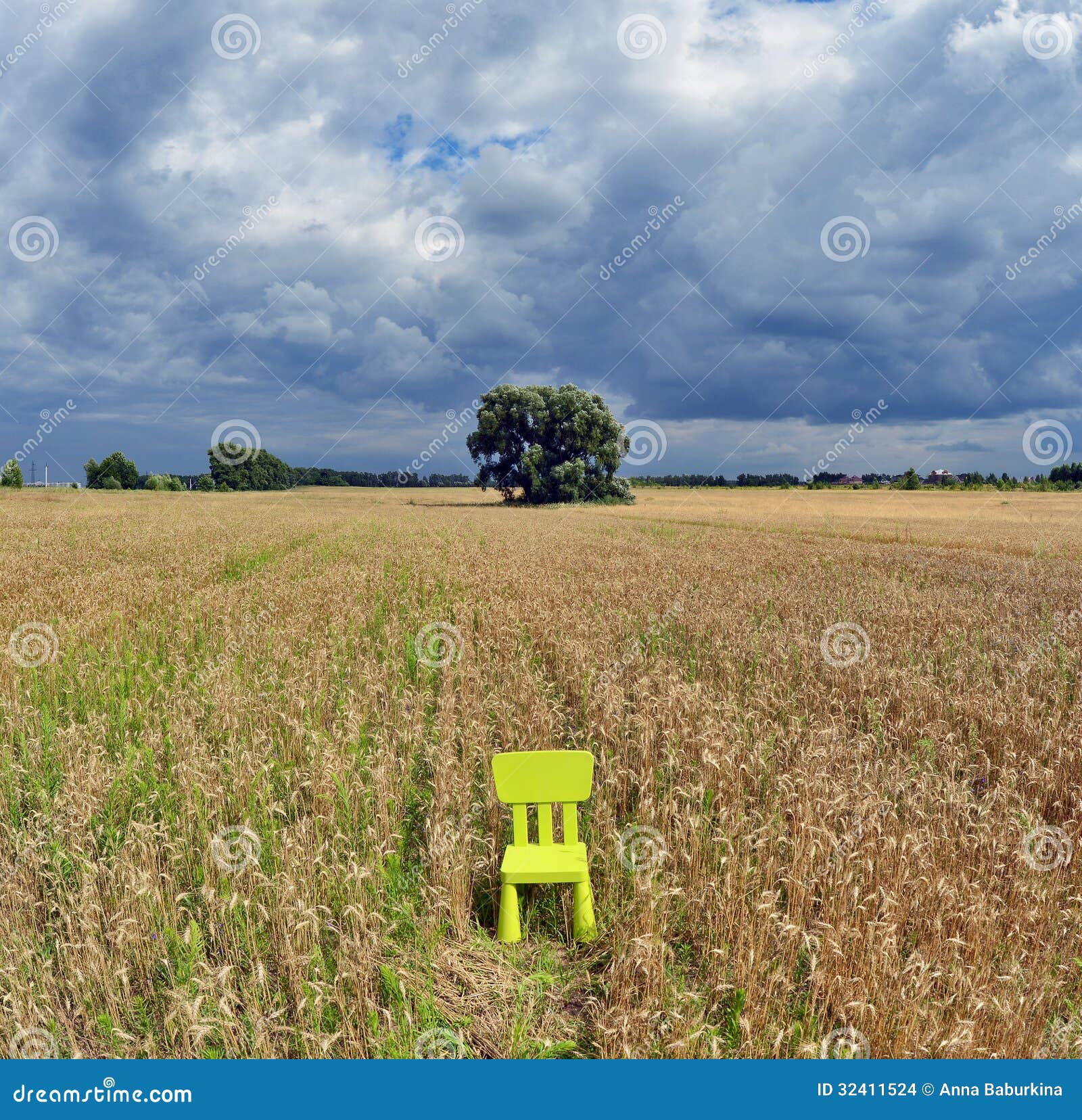 Lonely chair stock photo. Image of empty, hope, fields 32411524