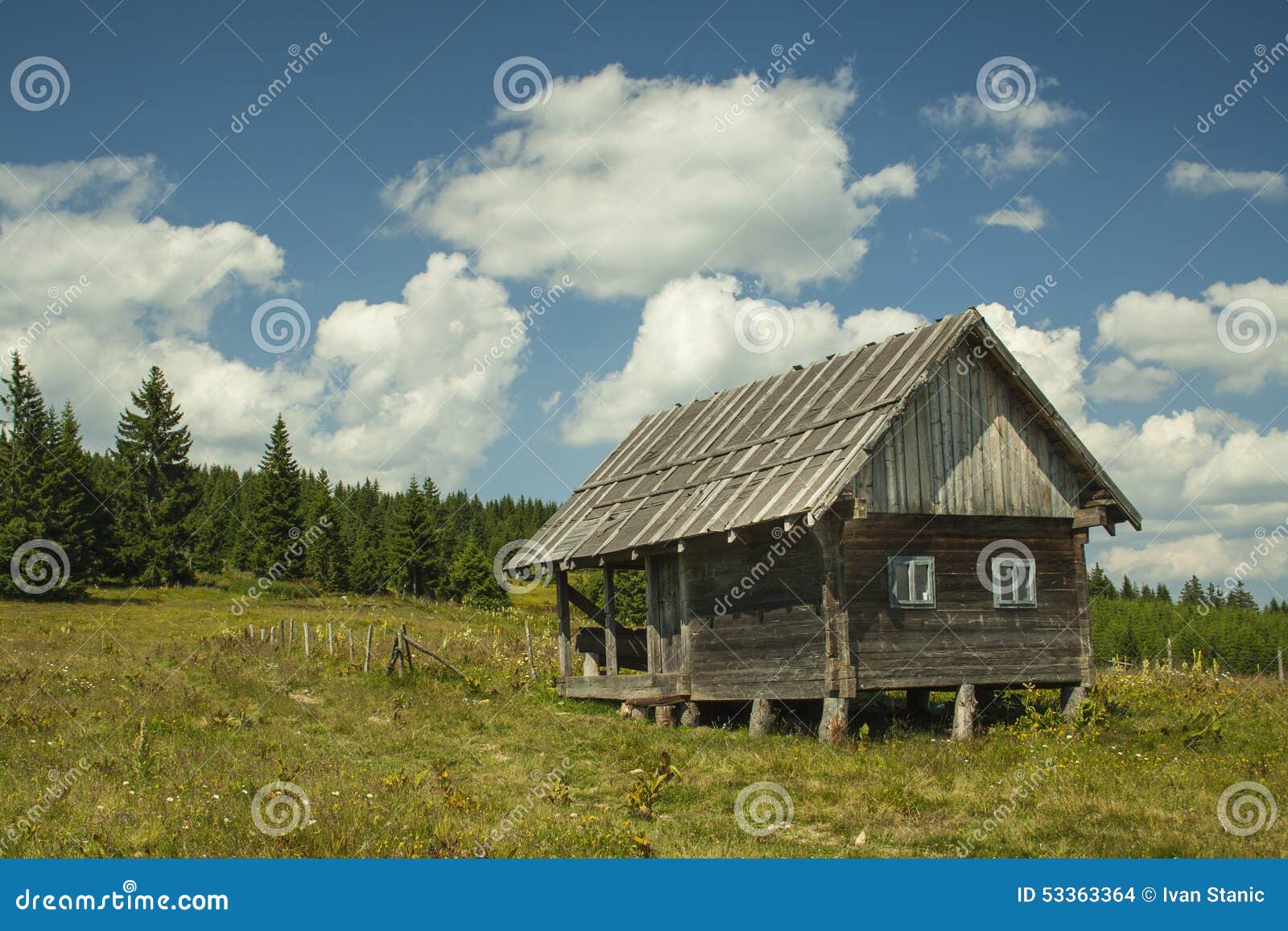lonely cottage at golija mountain serbia