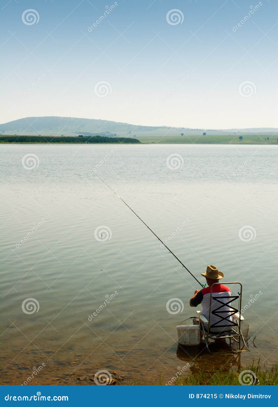 Lonely fisherman stock image. Image of recreation, lonely 874215