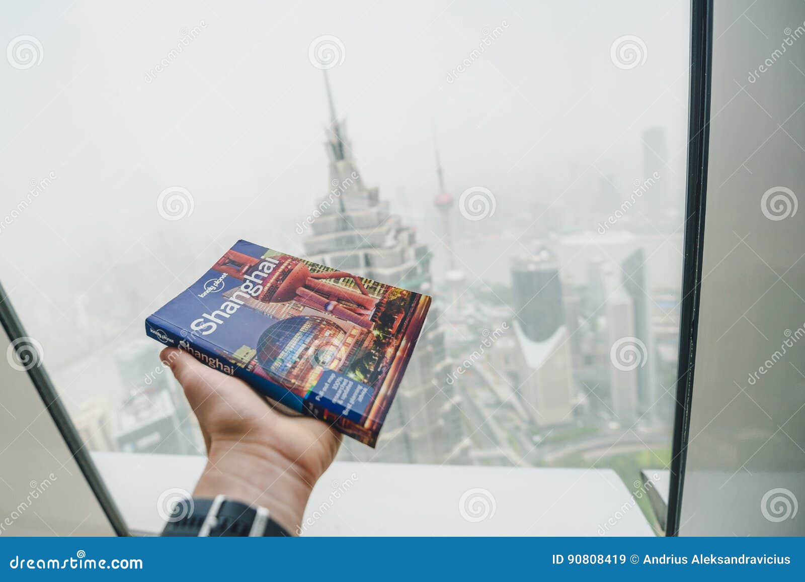 Lonely Planet Travel Book In Hand Shanghai China Editorial Stock Image Image Of Centre