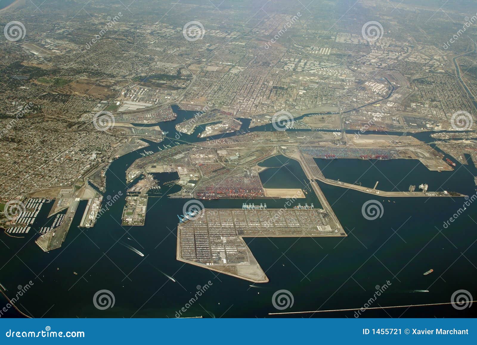 Long Beach Industrial Coast Stock Image Image of coast, cranes 1455721