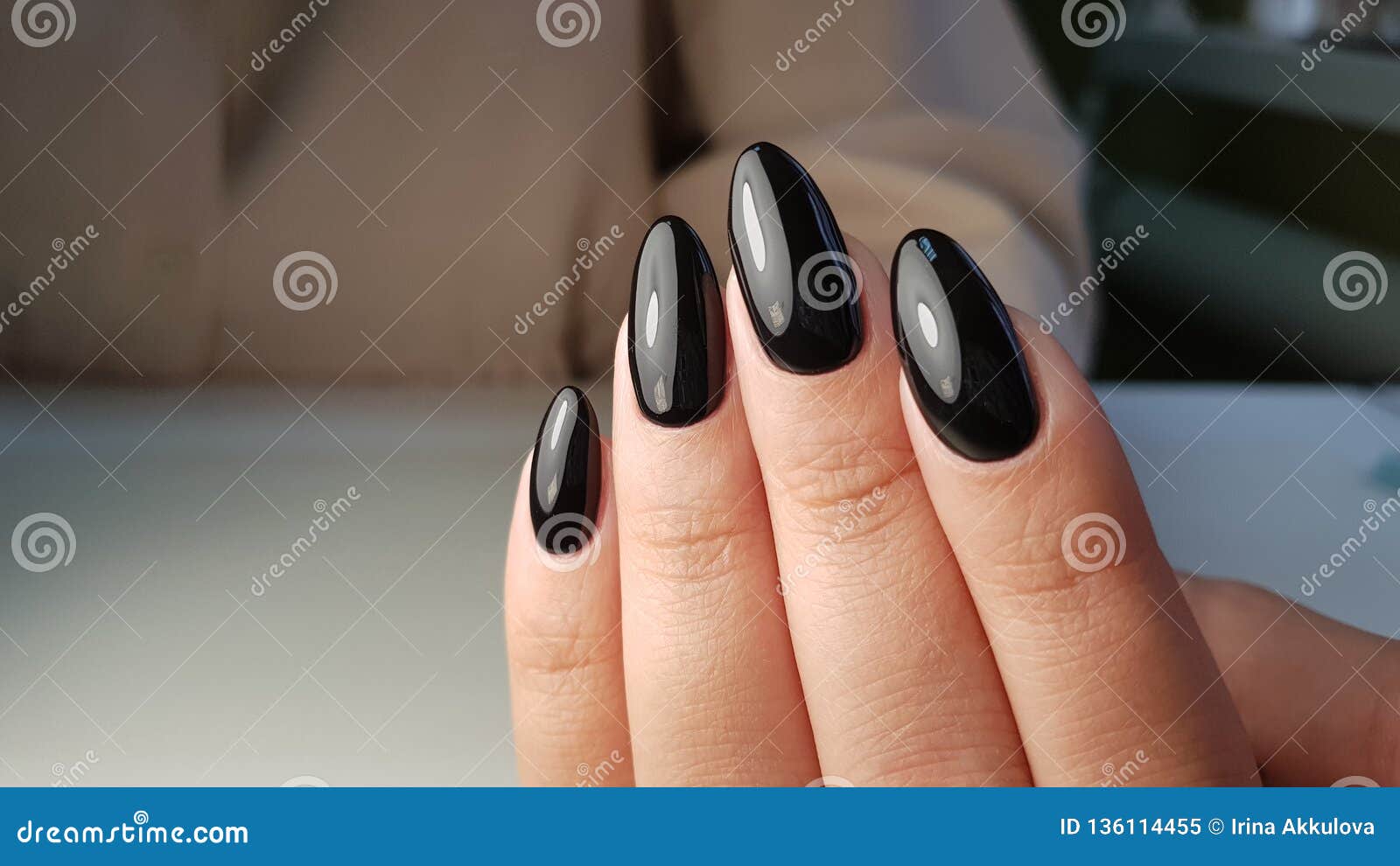 Long Black Cougar Nails For Halloween Stock Image Image Of Nails Wallpaper 136114455
