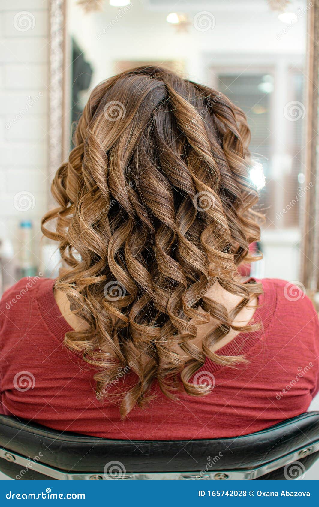 Process of Creating a Female Hairstyle on Long Hair Hollywood Wave View  from the Back Stock Photo - Image of curls, hairstyle: 165742028