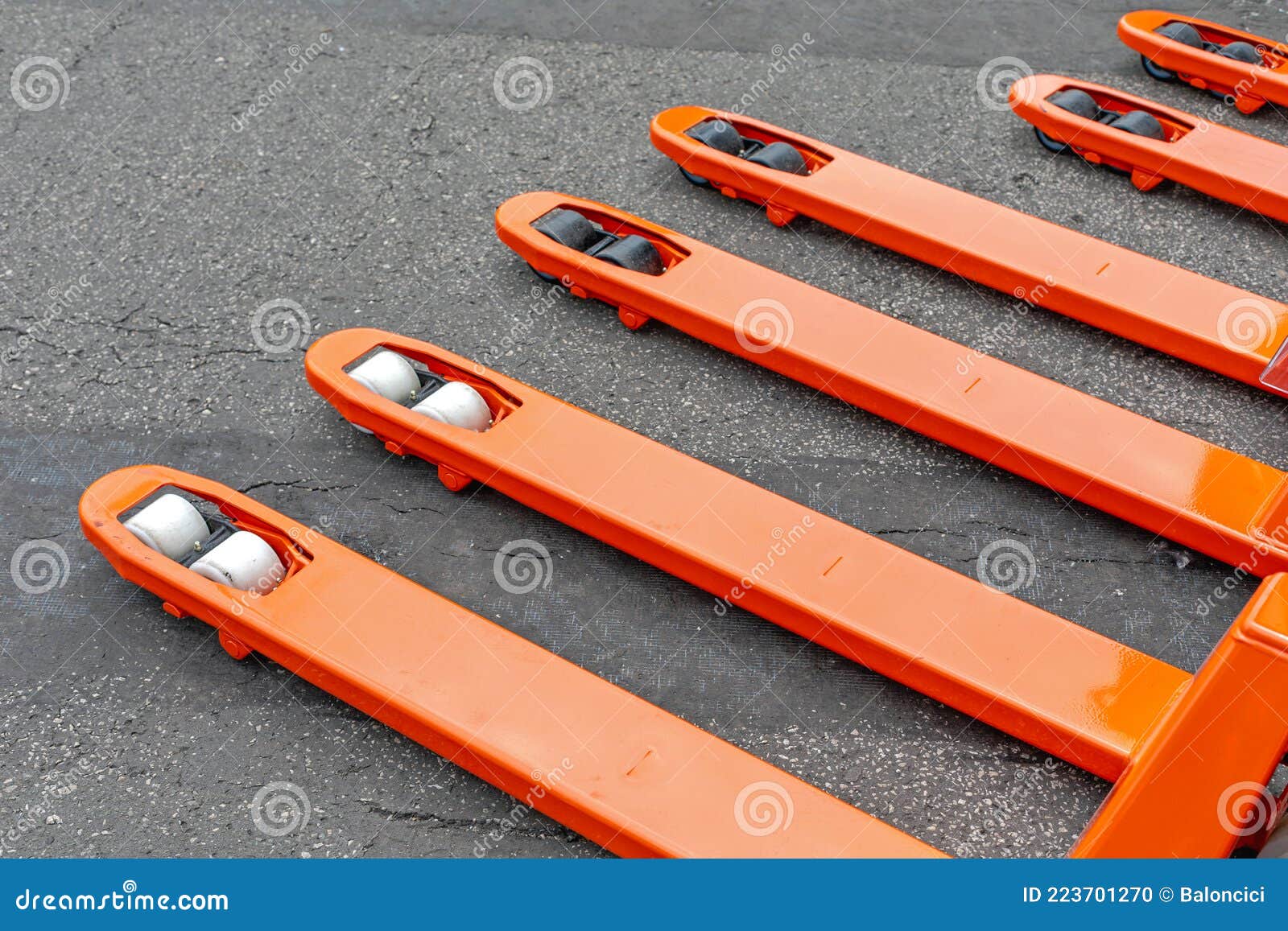 Long Forks Pallet Jack stock photo. Image of pallet 223701270