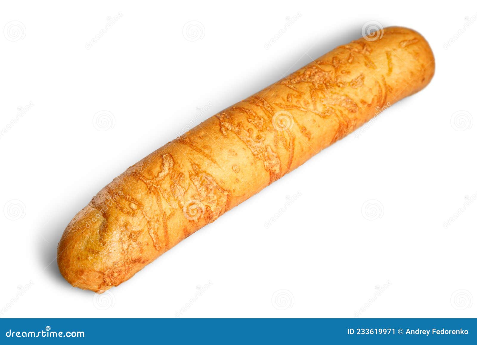 A Long French Baguette with a Crispy Crust Stock Illustration ...