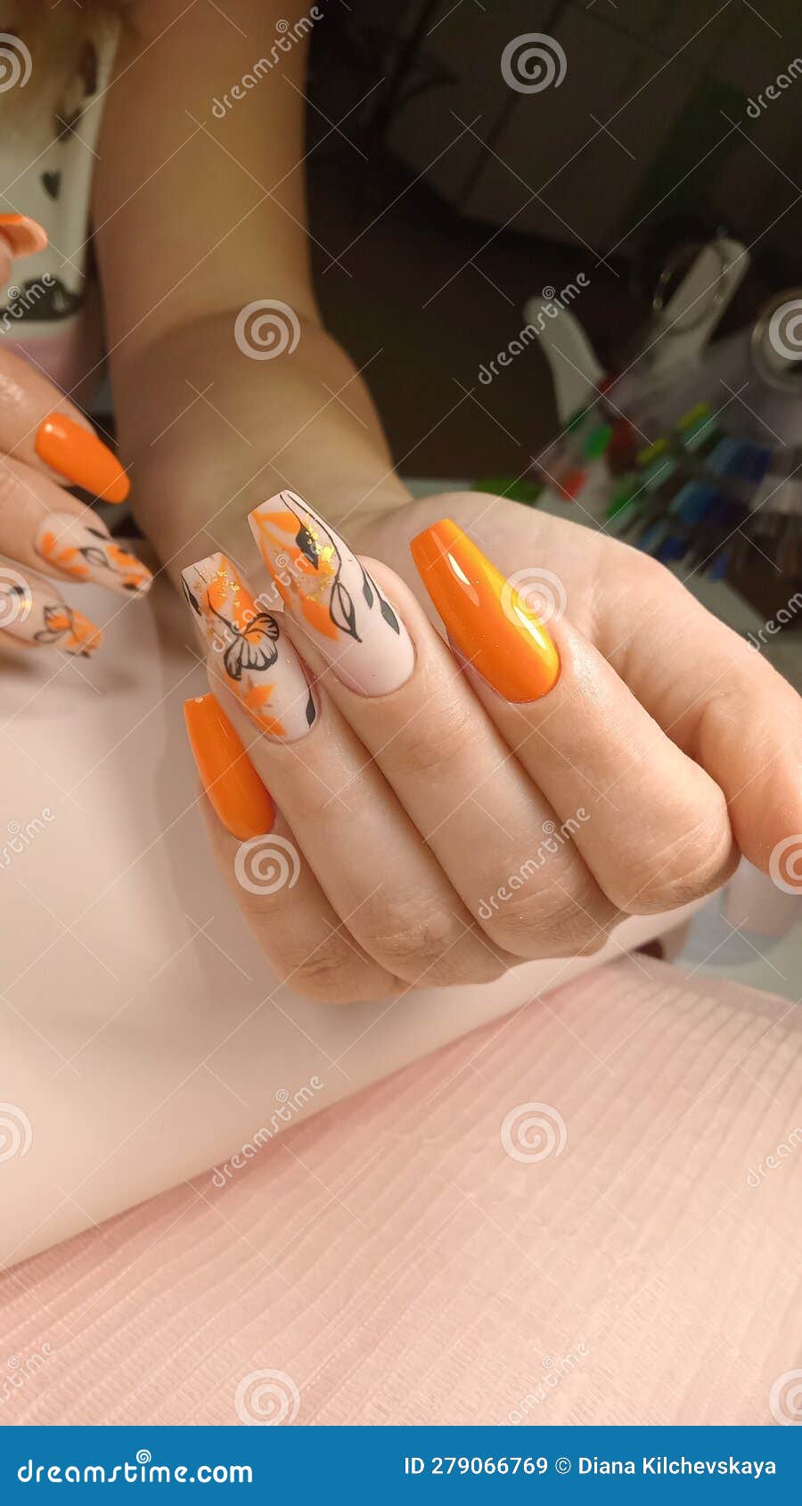 Long gel nail polish stock image. Image of long, nail 279066769