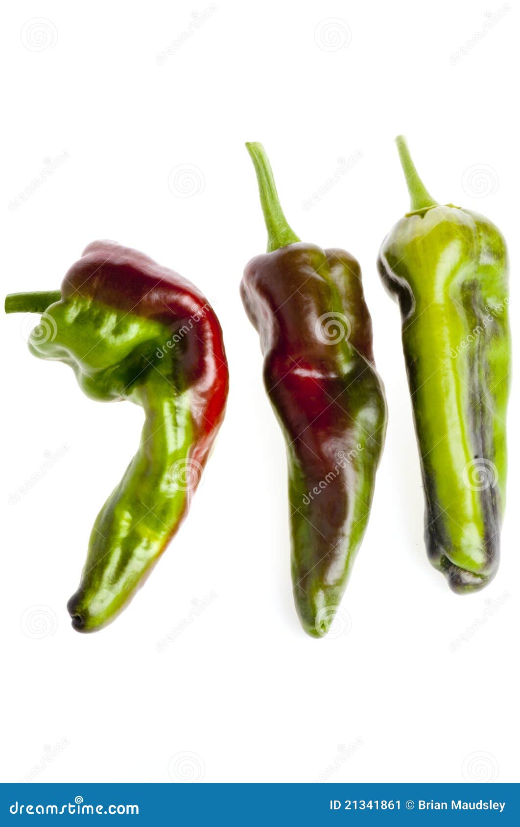 Long Green Peppers Turning Red Stock Image Image of capsicum, grown