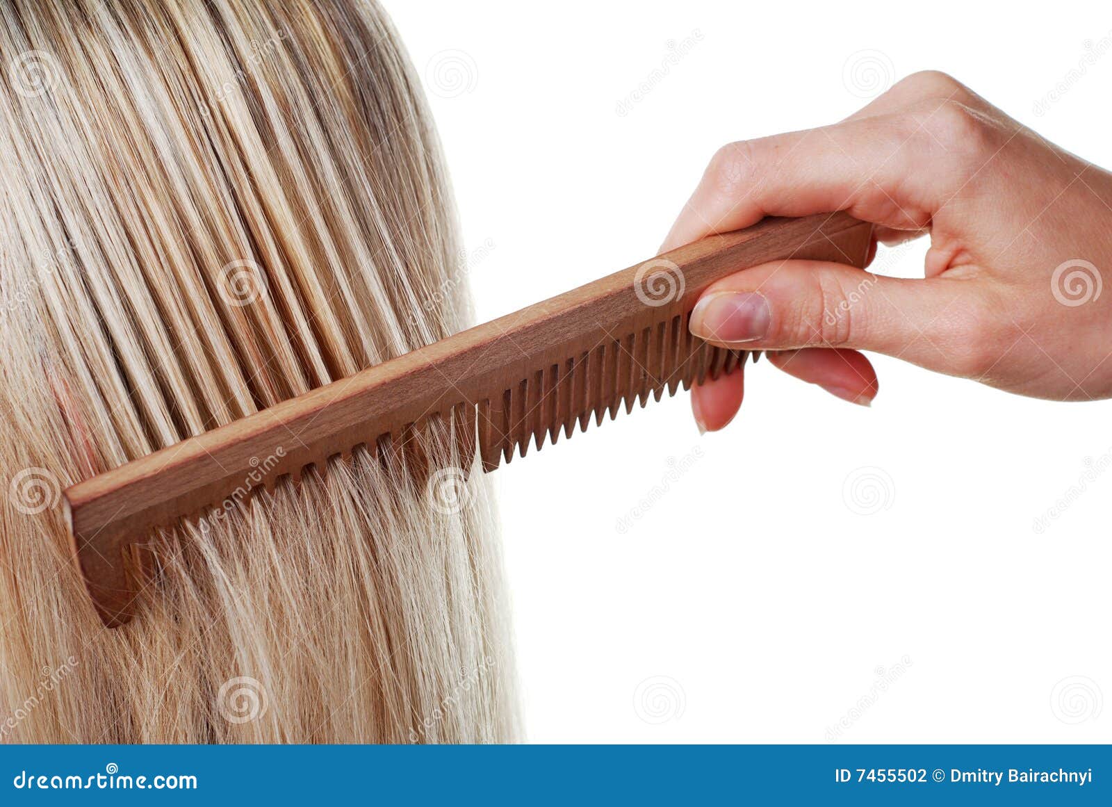 Long hair and comb stock photo. Image of beautiful, background 7455502