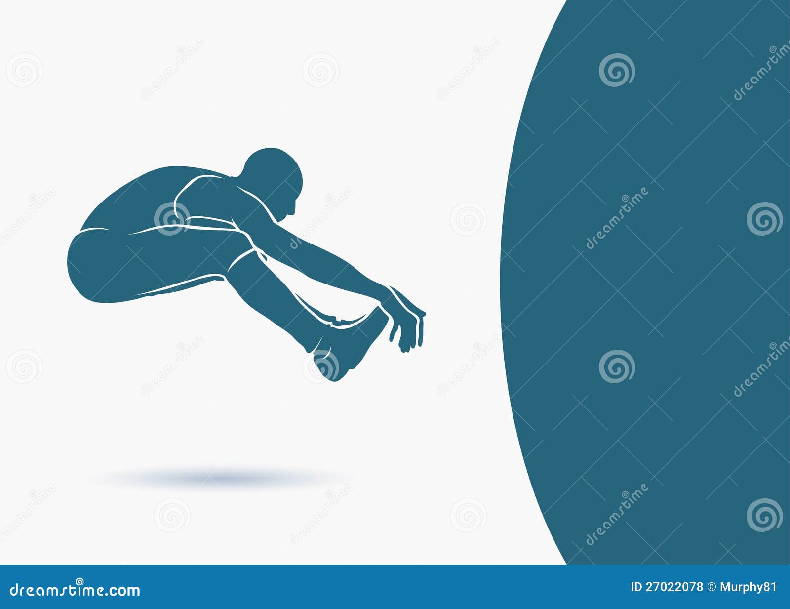 Long jump stock vector. Illustration of effort, sport - 27022078