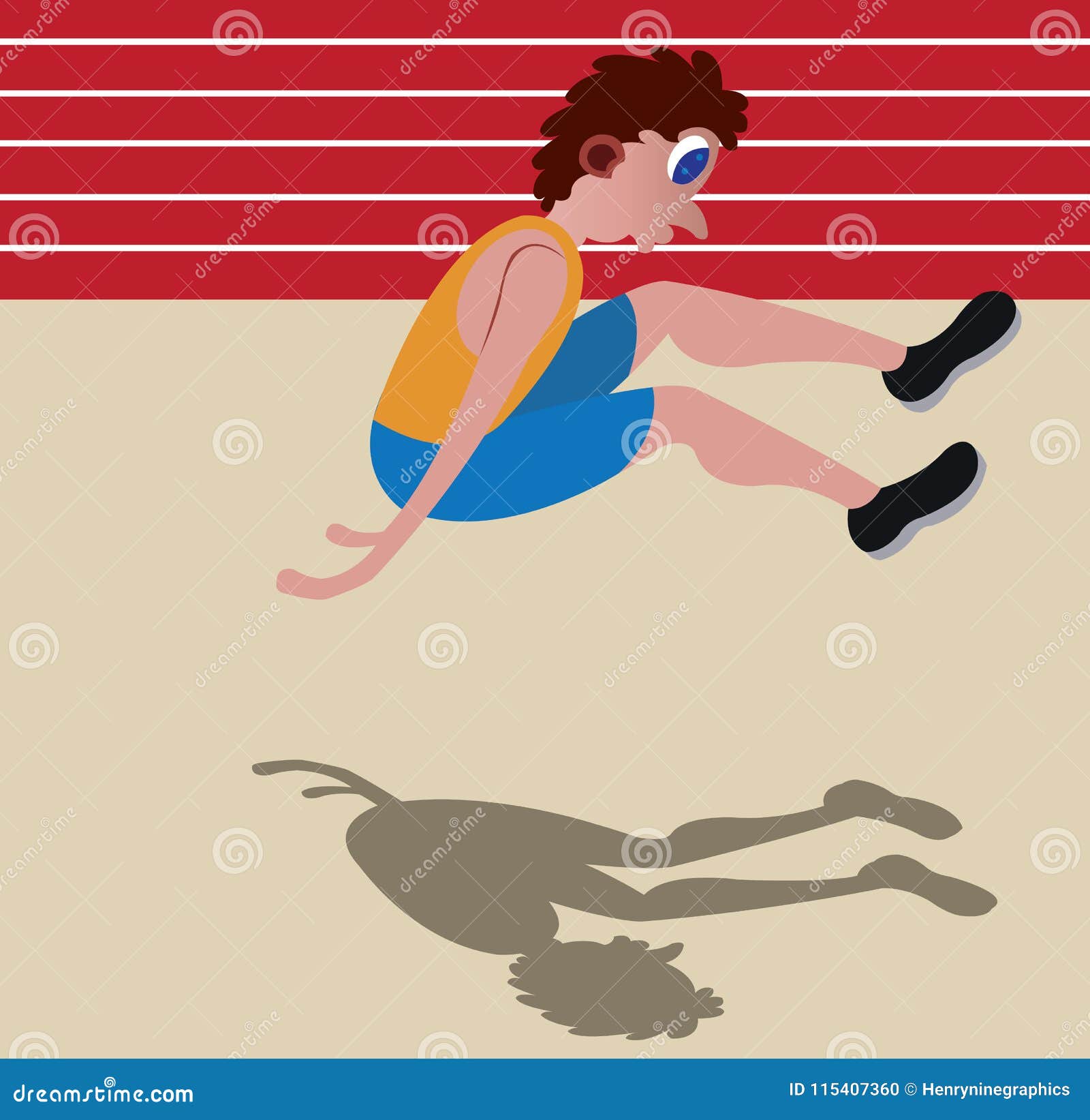 Long Jumping pitch stock vector. Illustration of paralympics 115407360