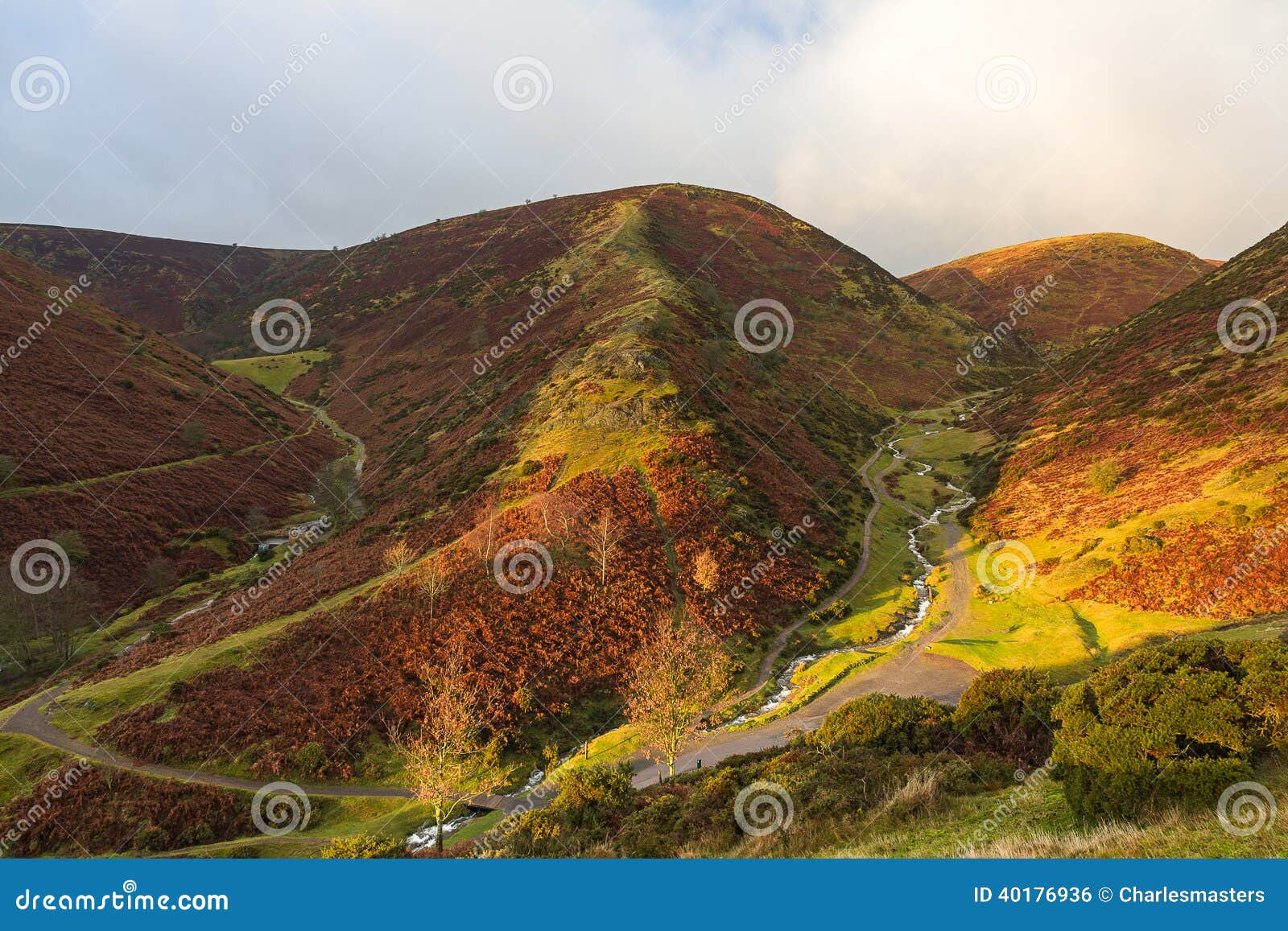 Long Mynd stock photo. Image of england, homes, moorland 40176936