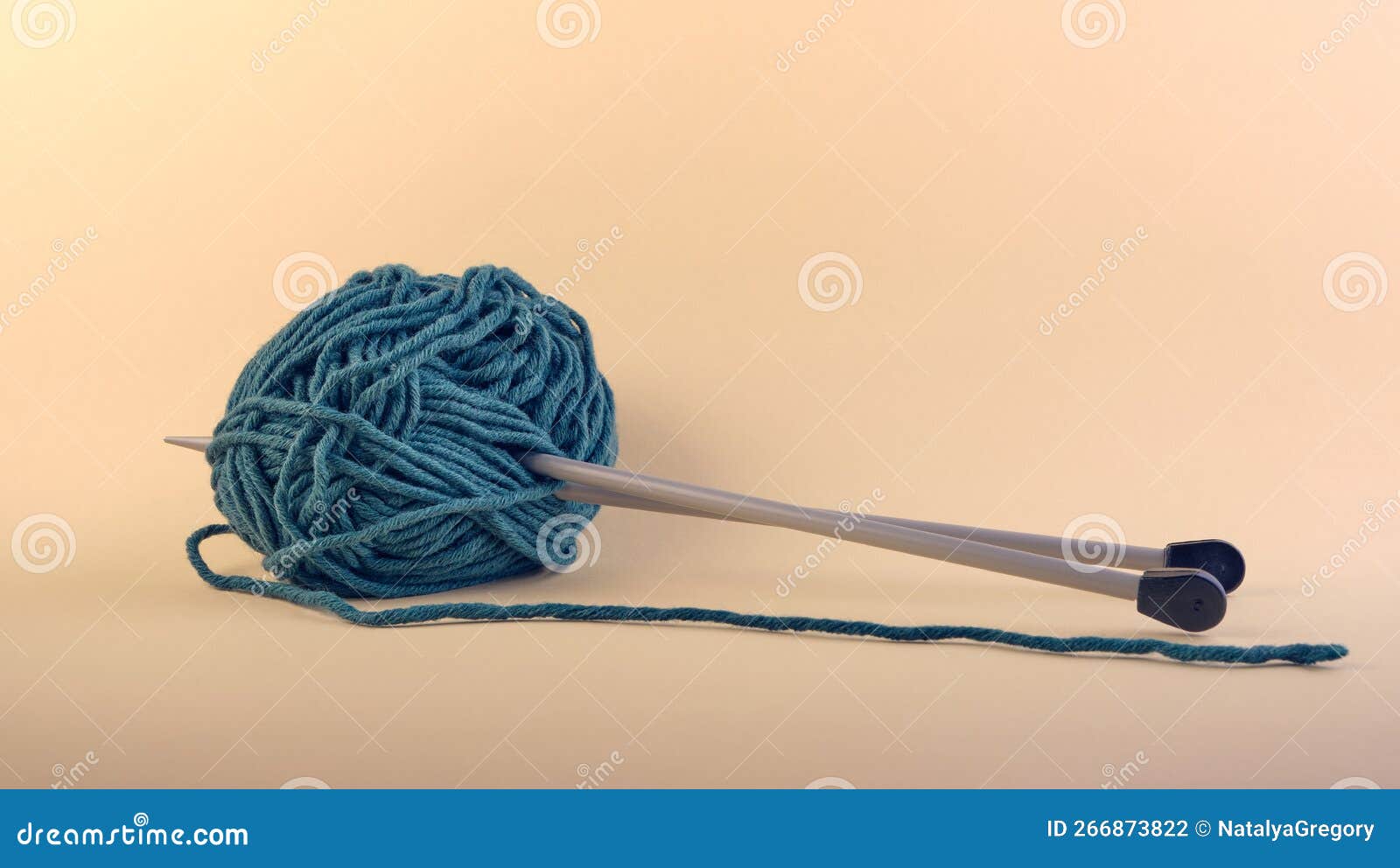 Long Needles for Knitting of Medium Thickness with a Skein of Bright