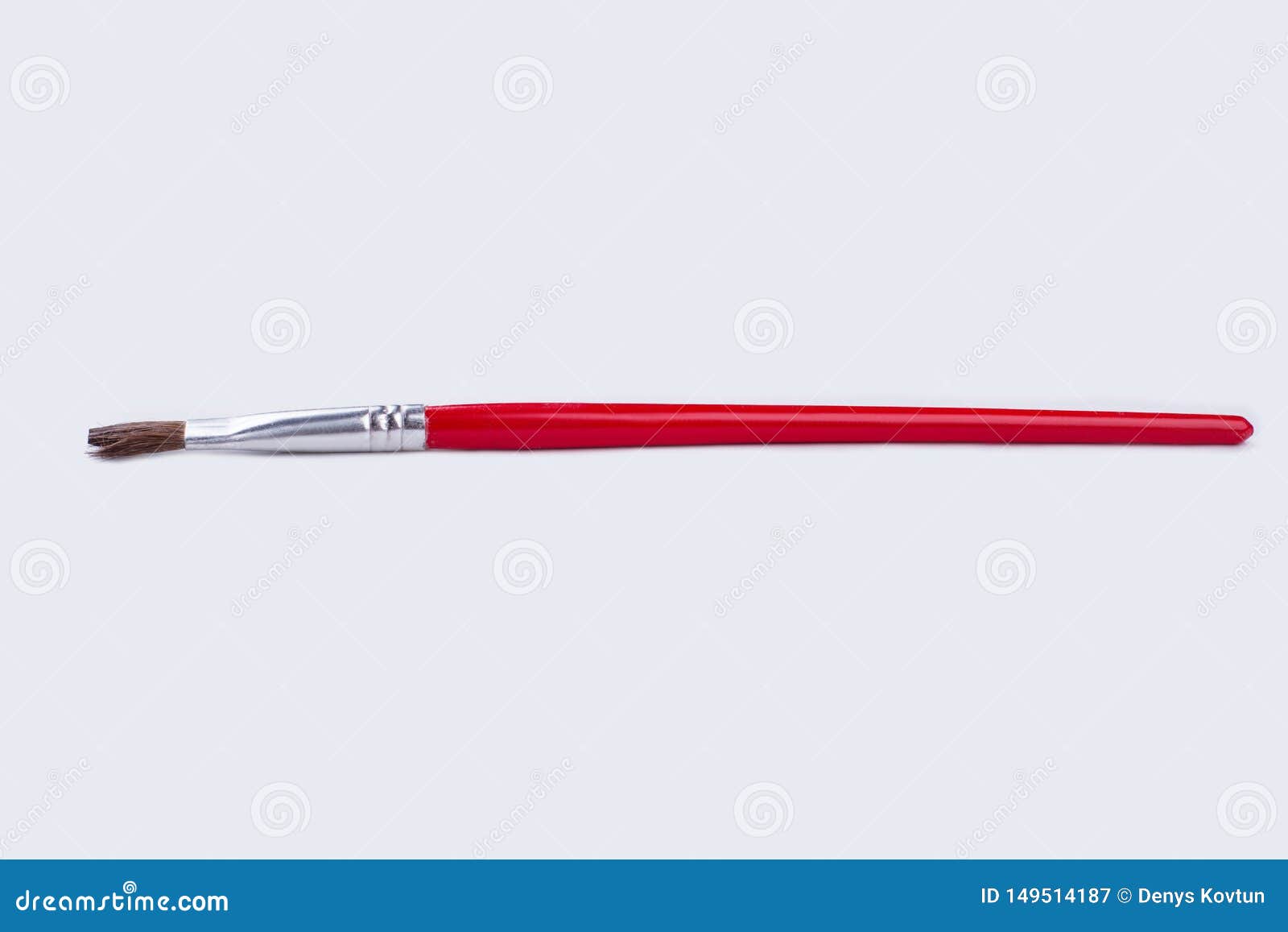 Long Paint Brush on White Background. Stock Image Image of handle