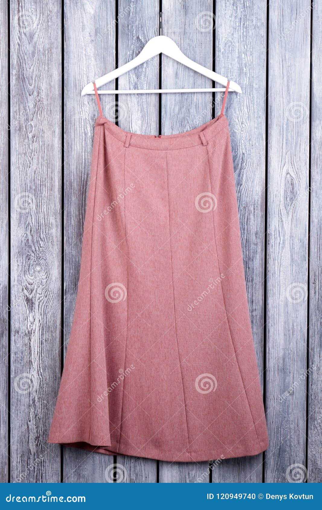 Long pink skirt on hanger. stock photo. Image of luxury - 120949740