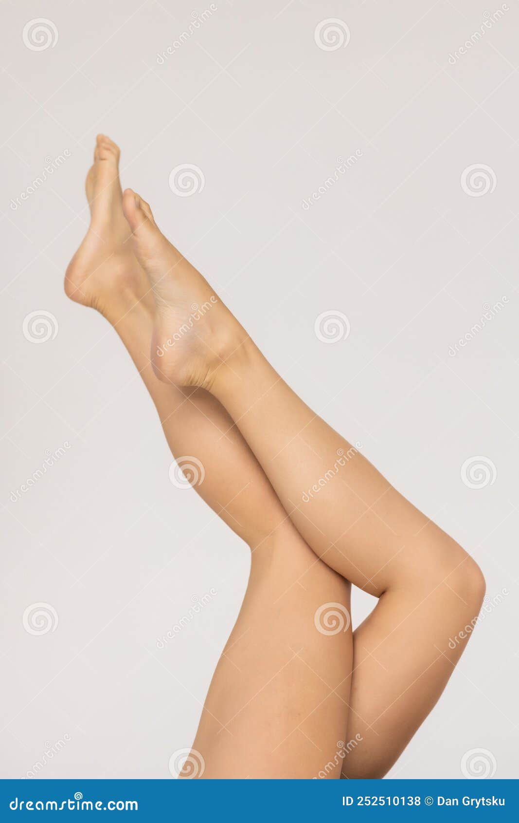Long Pretty Woman Legs on White Background Stock Photo - Image of slim