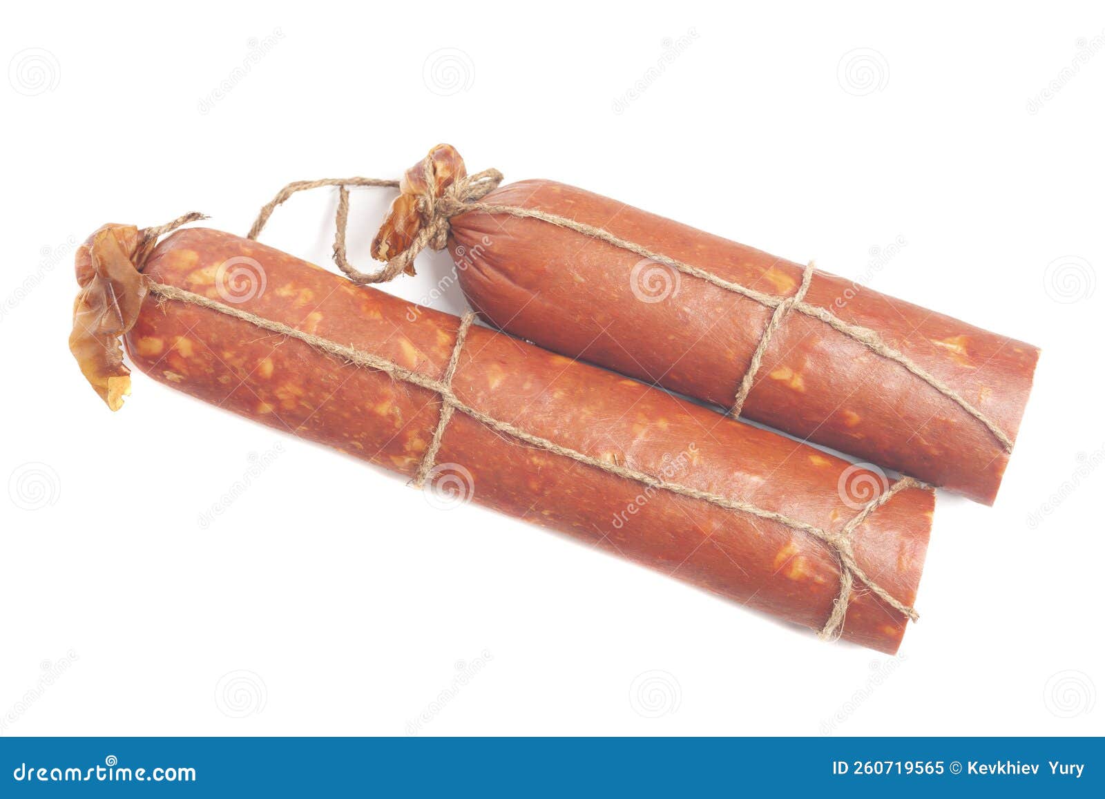 Long Sausage Loaf Isolated on White Stock Image Image of food