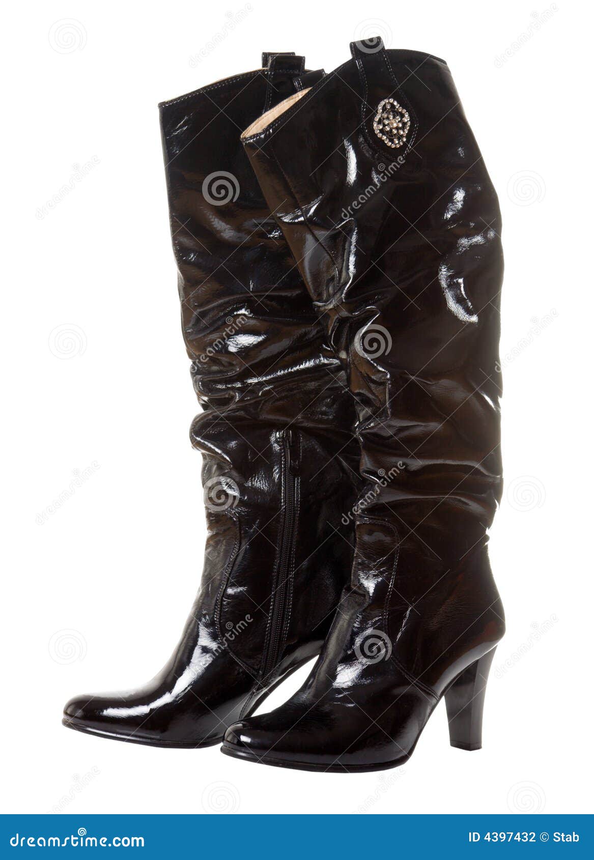 Long shine boot for women stock photo. Image of cold, rubber - 4397432