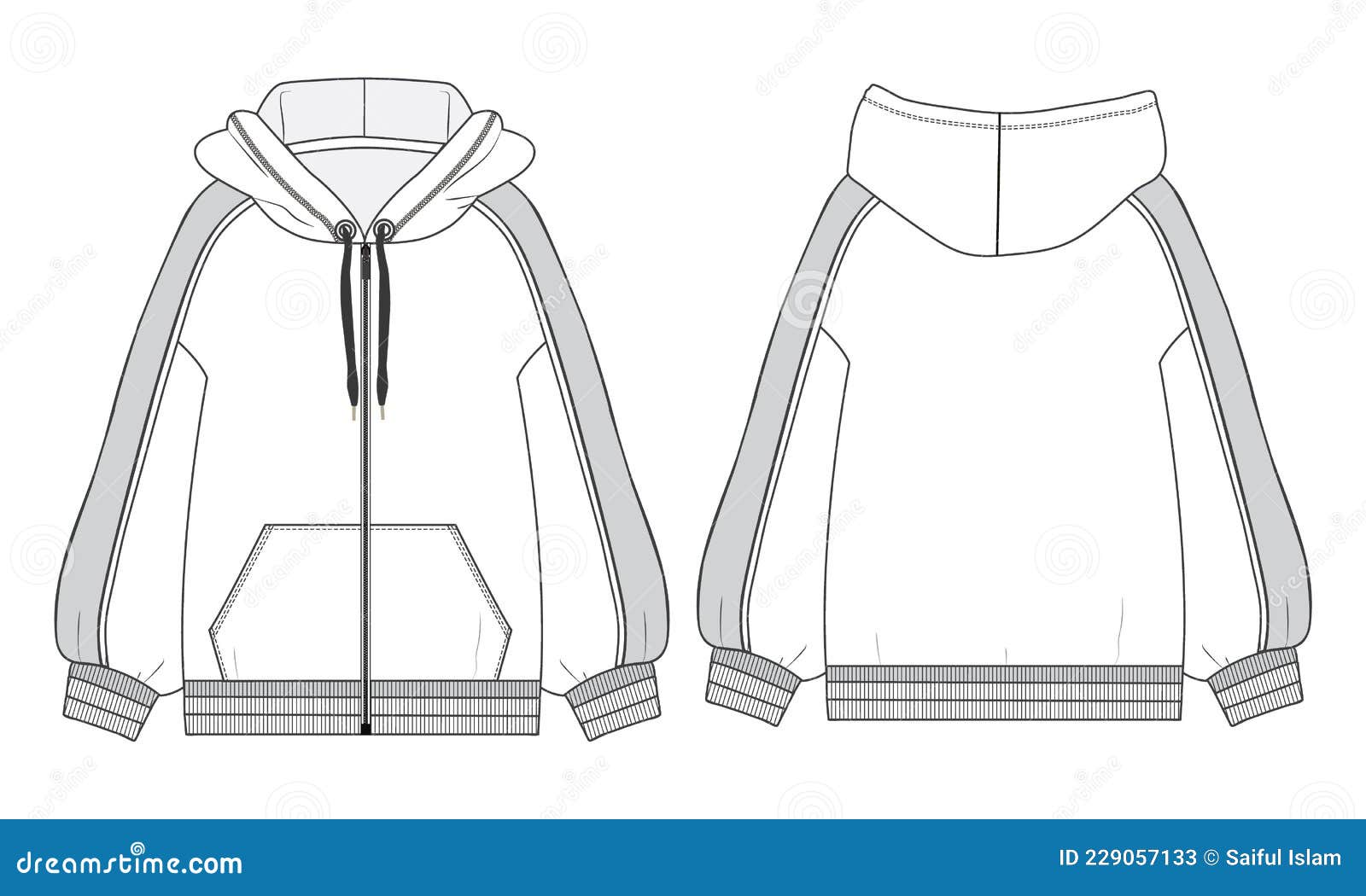 Bell Sleeve Turtleneck Sweater Fashion Flats Stock Vector - Illustration of  garment, outline: 273132660