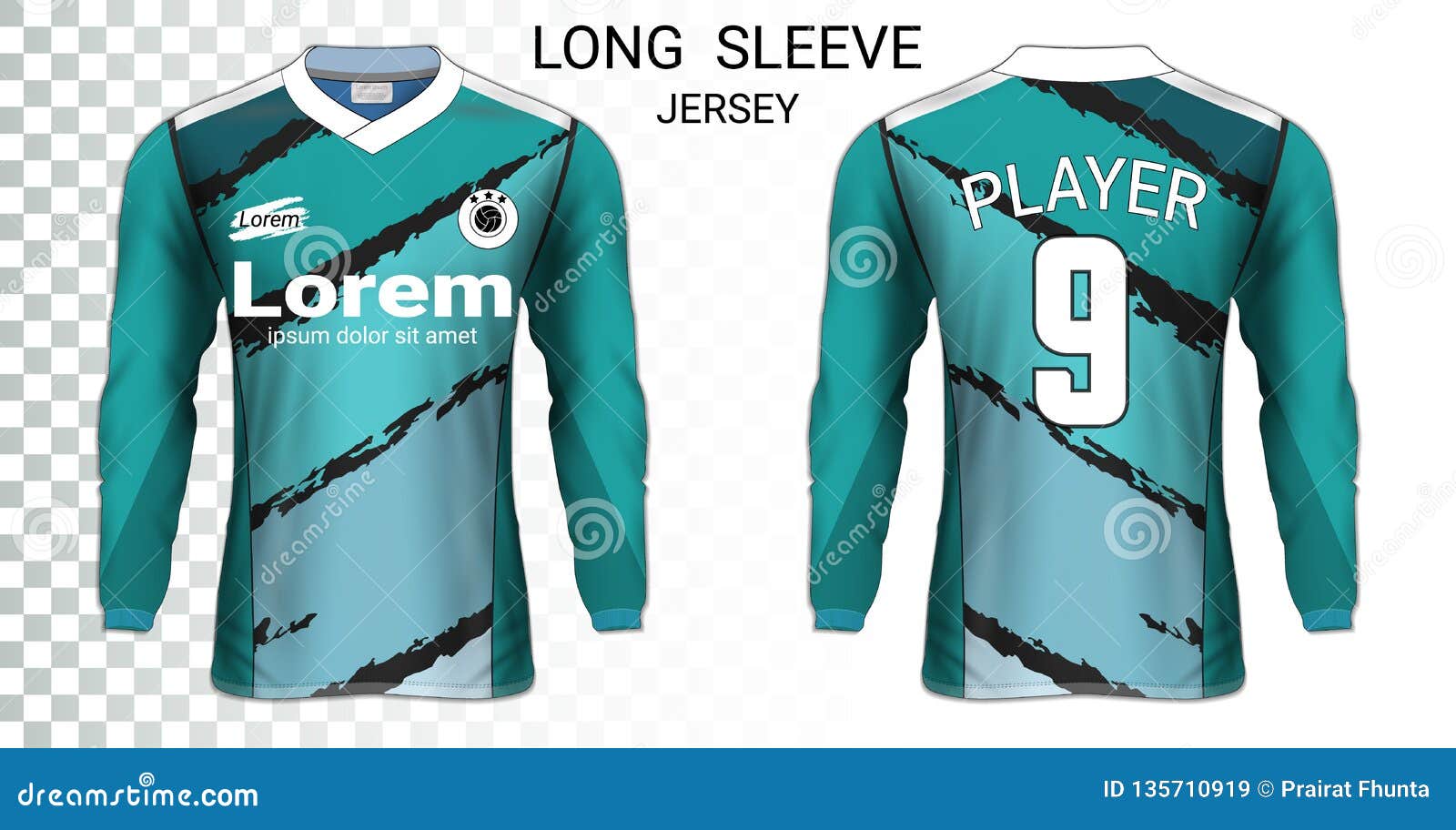 Download Long Sleeve Soccer Jerseys T Shirts Mockup Template Stock Vector Illustration Of Navy Mockup 135710919
