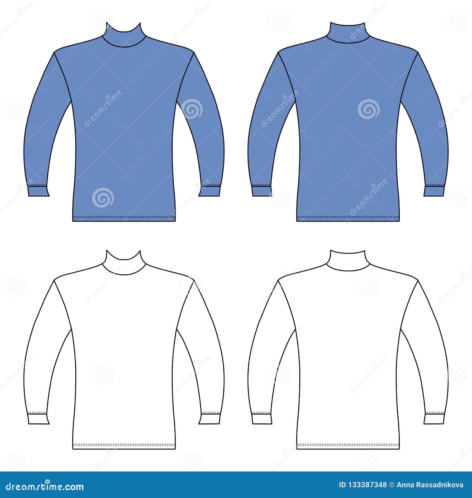 Download Long sleeve t-shirt stock vector. Illustration of front ...