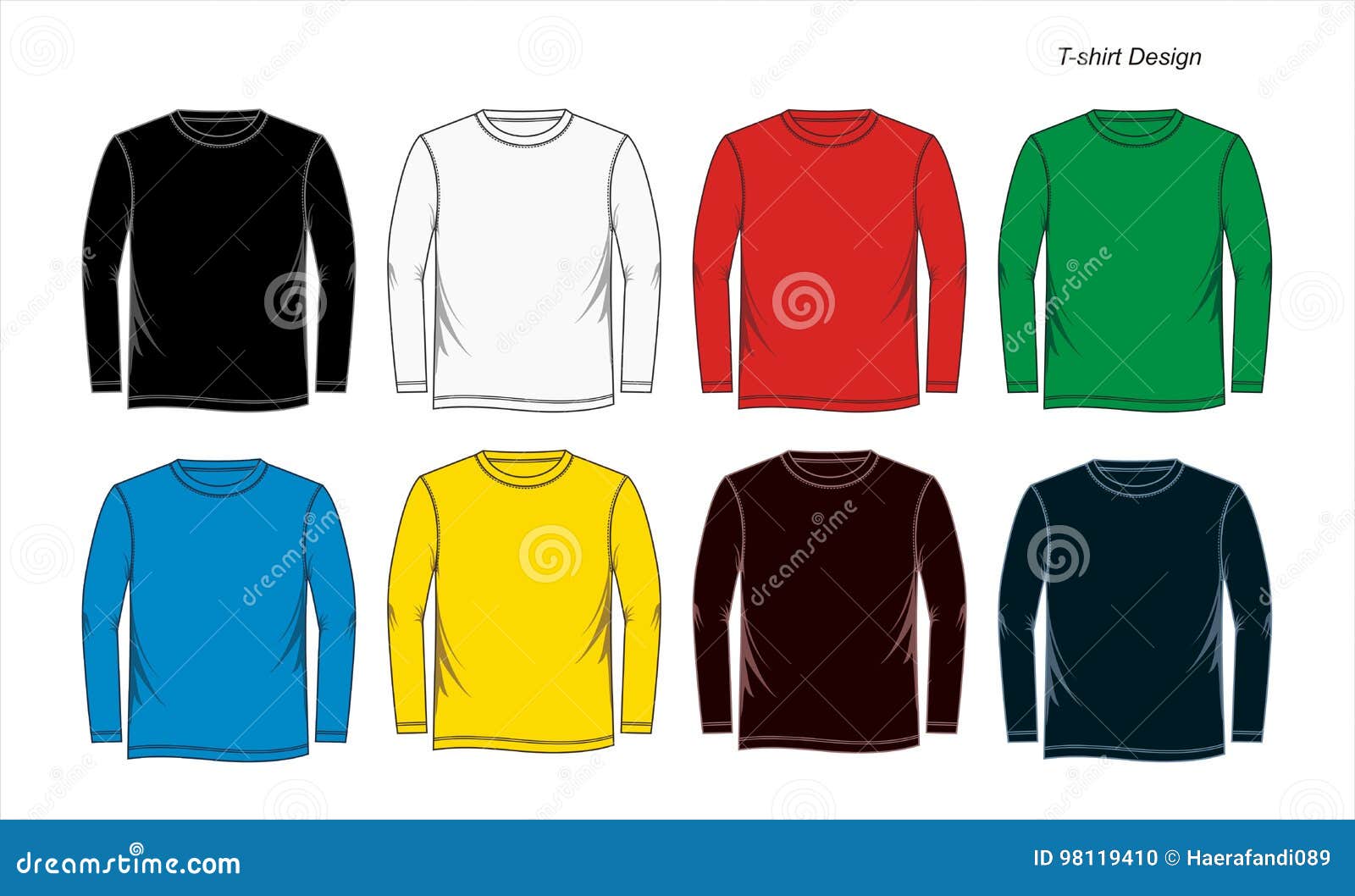 Men's Double-Layer Long Sleeve T-Shirt Mockup - Front View - Free