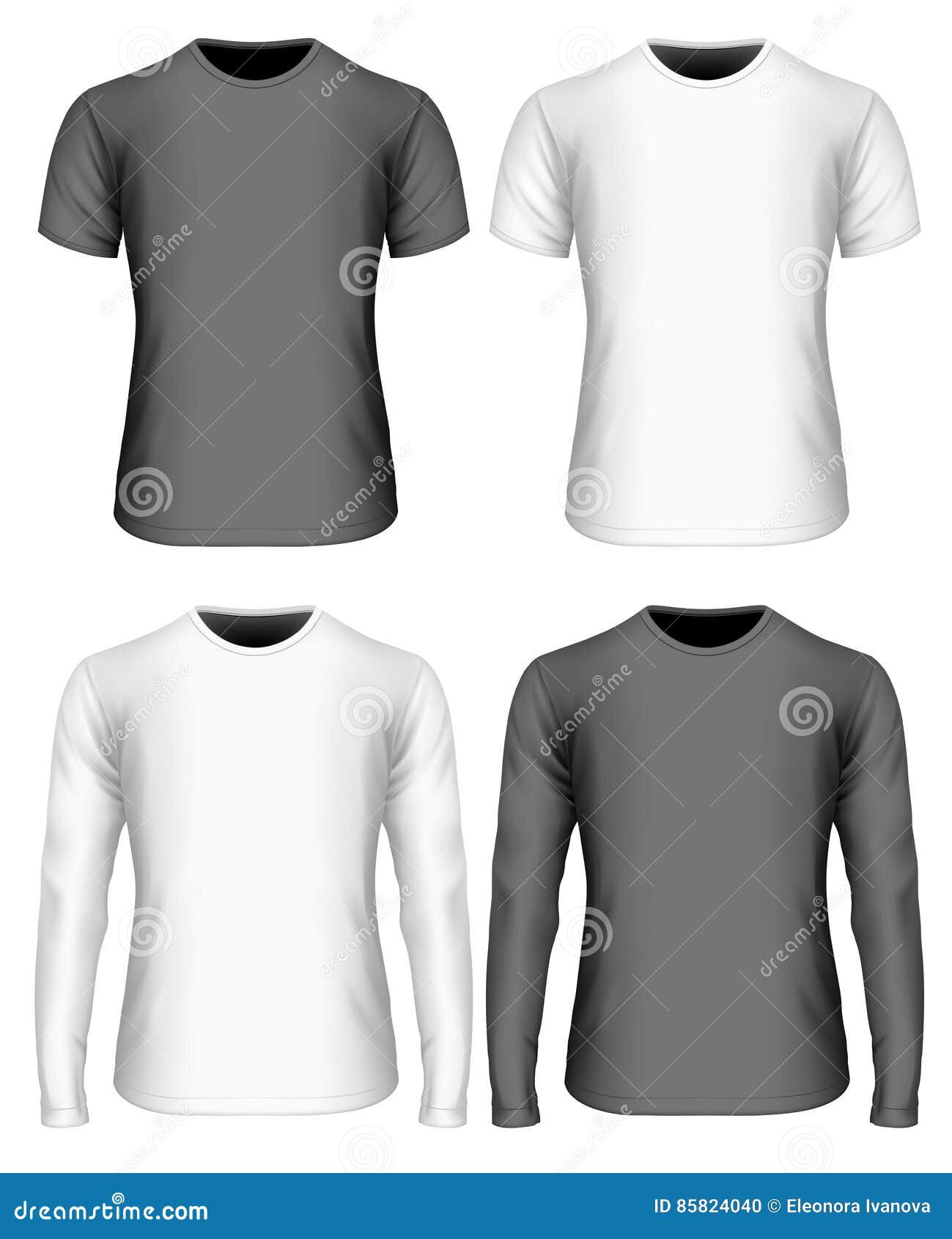 long-sleeved and short-sleeved variants of t-shirt