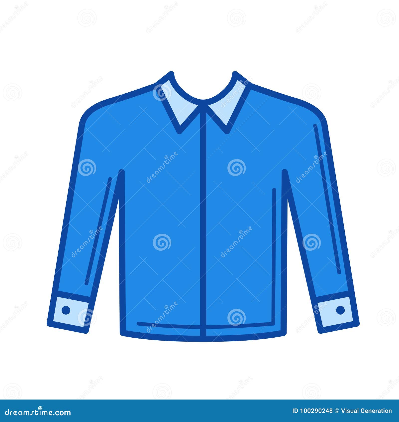 Long Sleeves Shirt Line Icon. Stock Vector - Illustration of outline ...